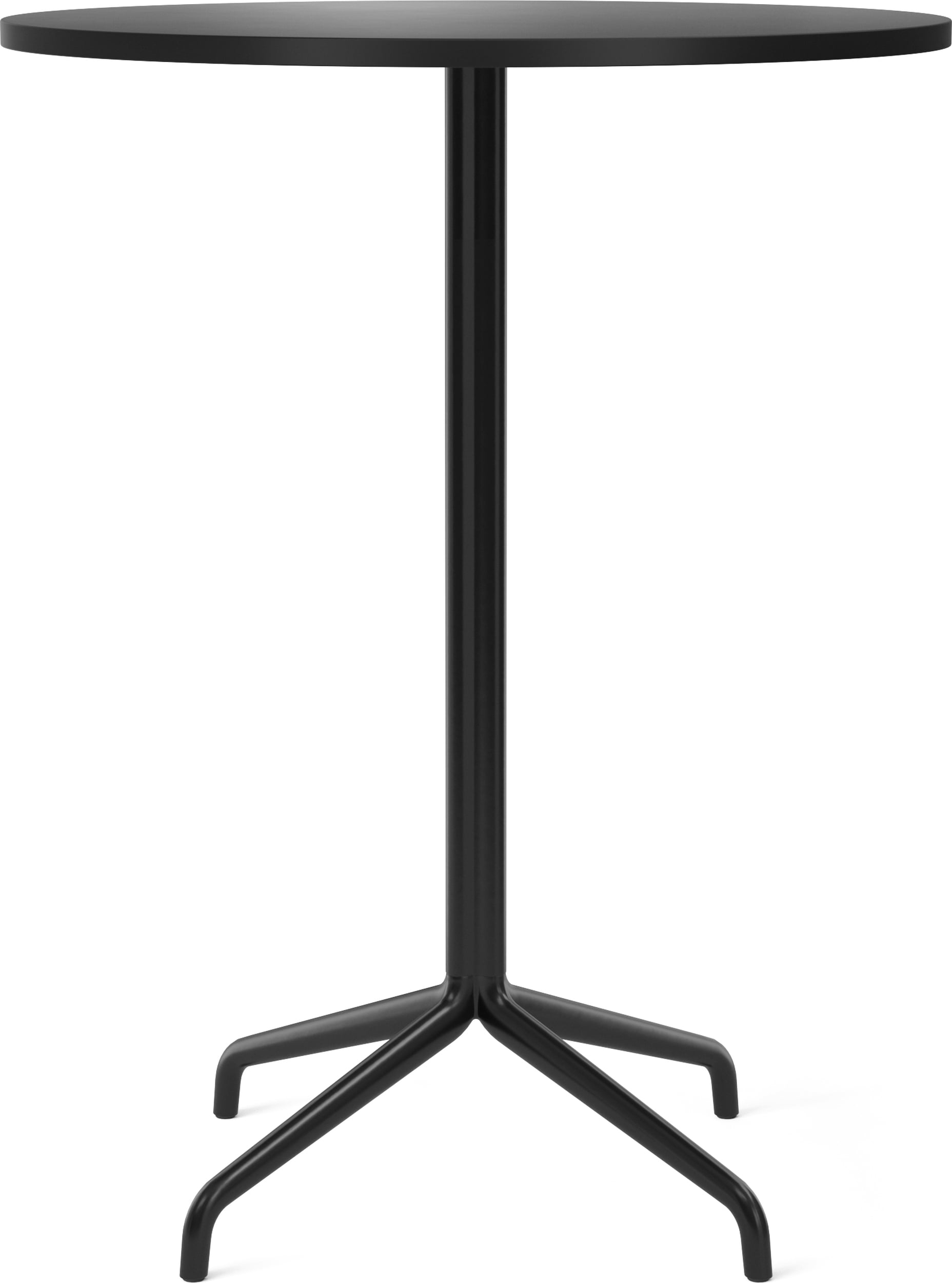 Stół barowy Harbour Column Star Base wysoki 80 cm czarny z blatem pokrytym linoleum