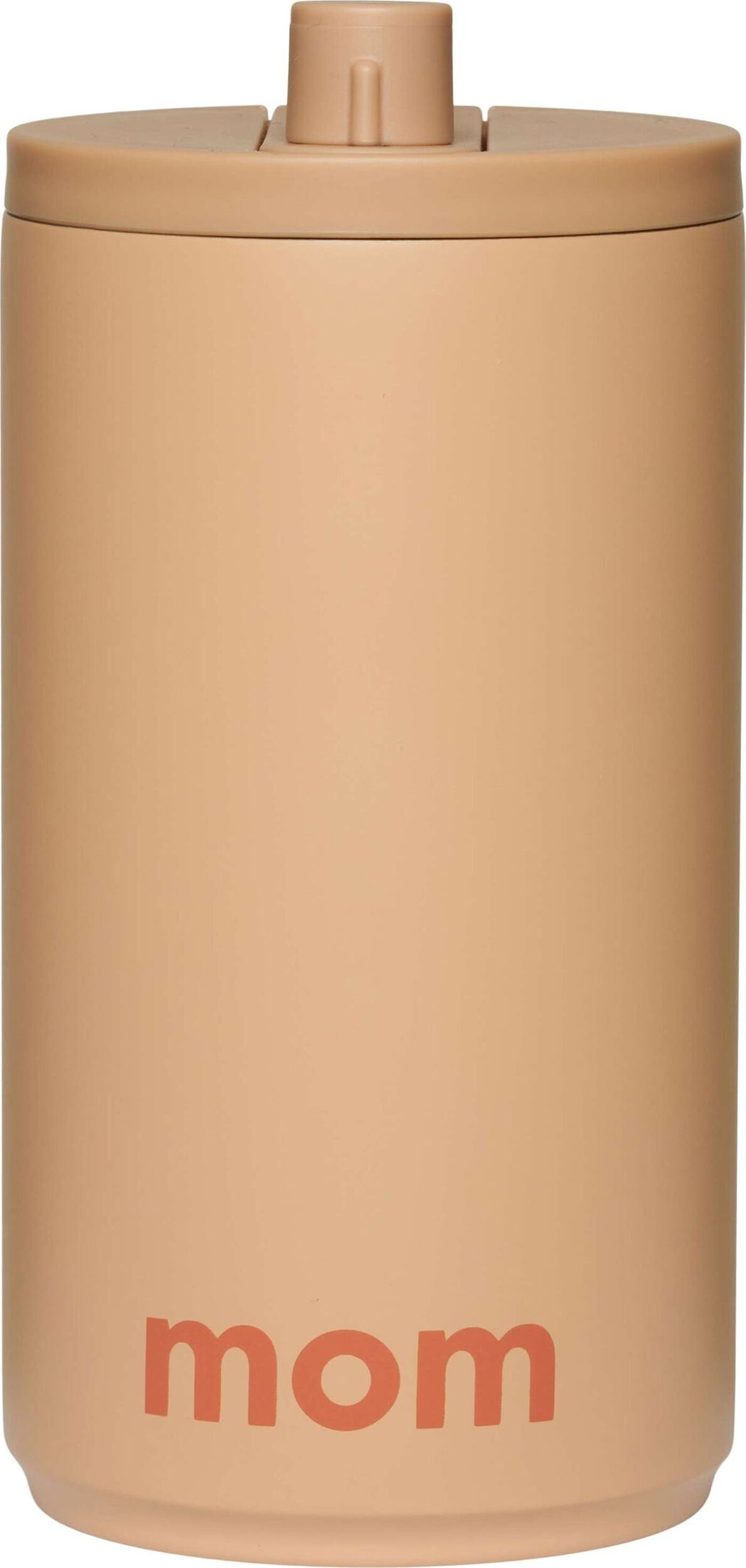 Kubek podróżny Design Letters Mom 350 ml beżowy