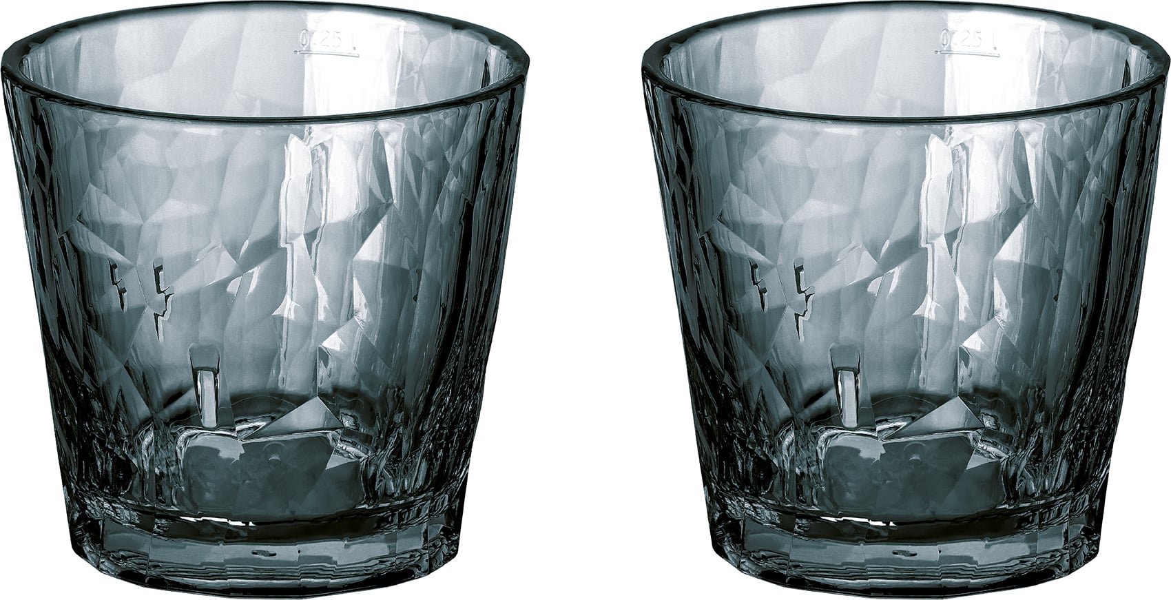 Szklanki z tworzywa Club No. 22 Tritan 250 ml szare 2 szt.
