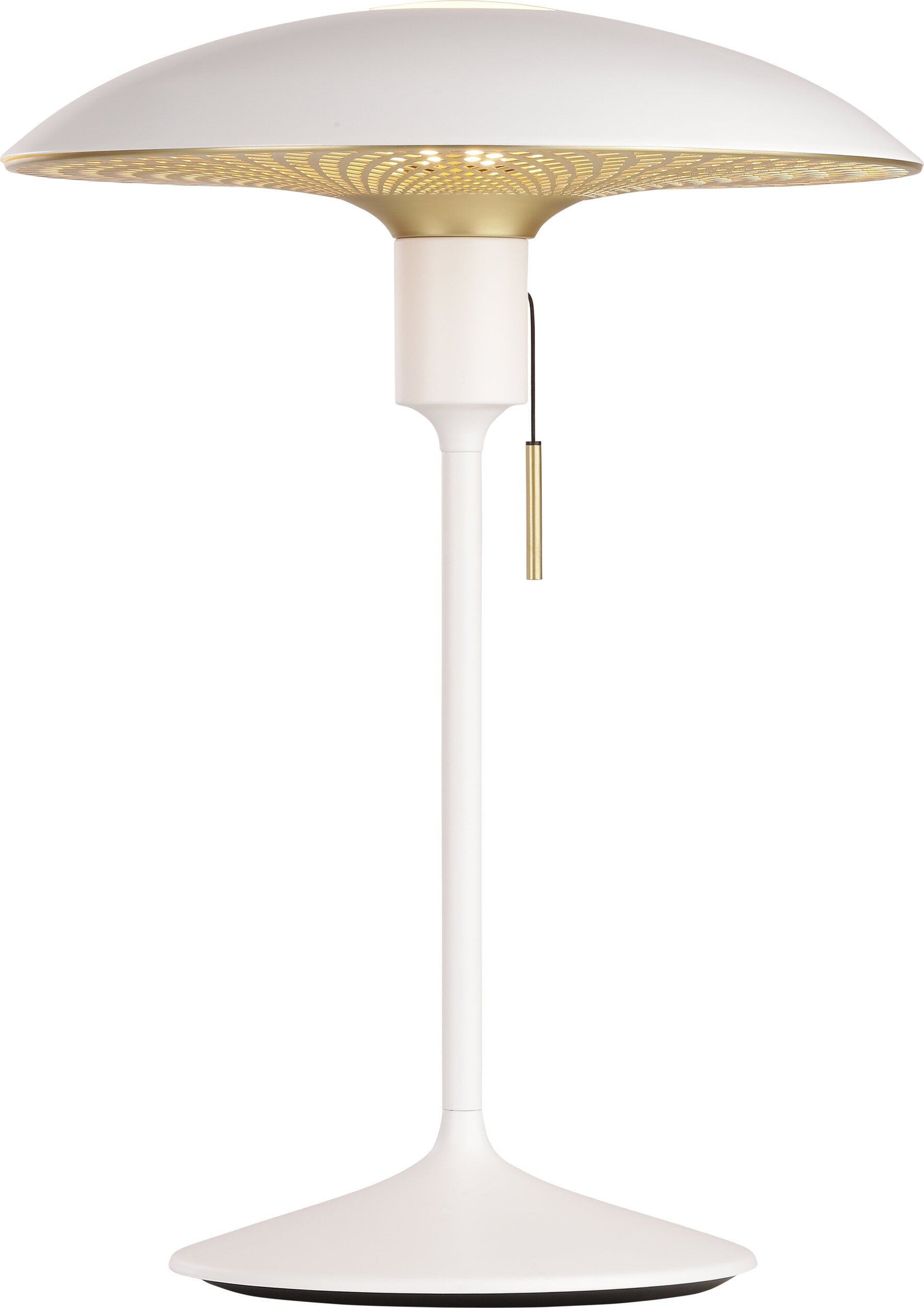 Lampa stołowa Manta Ray biała z białą podstawą