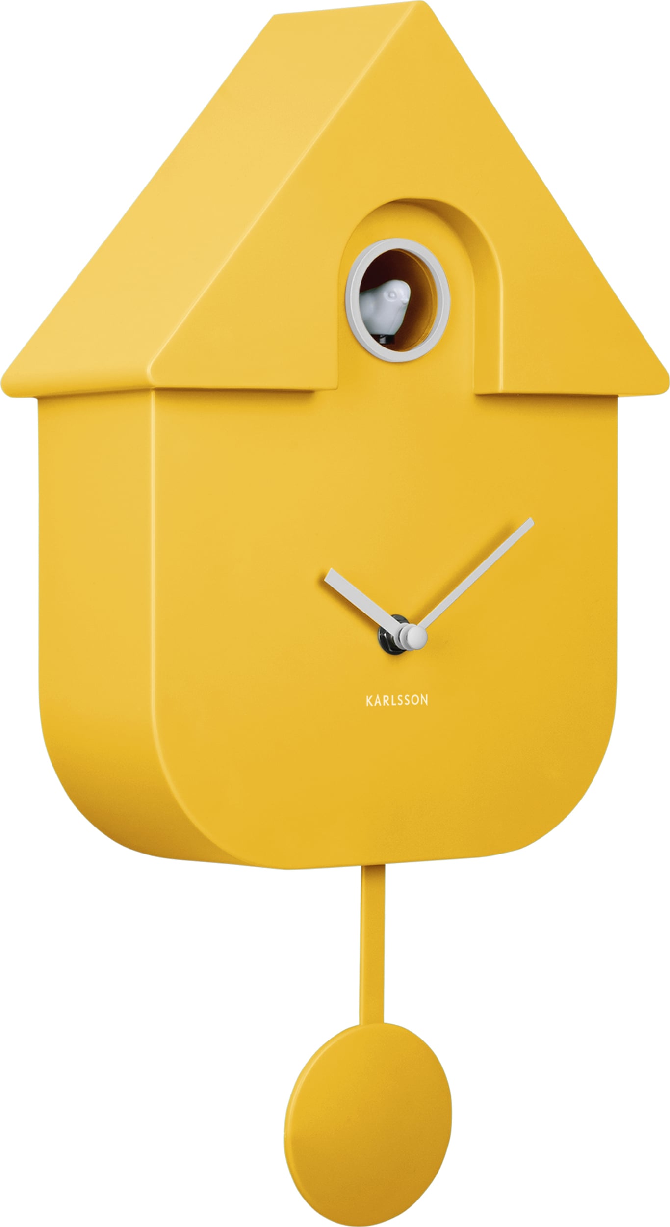 Zegar ścienny z kukułką Modern Cuckoo żółty