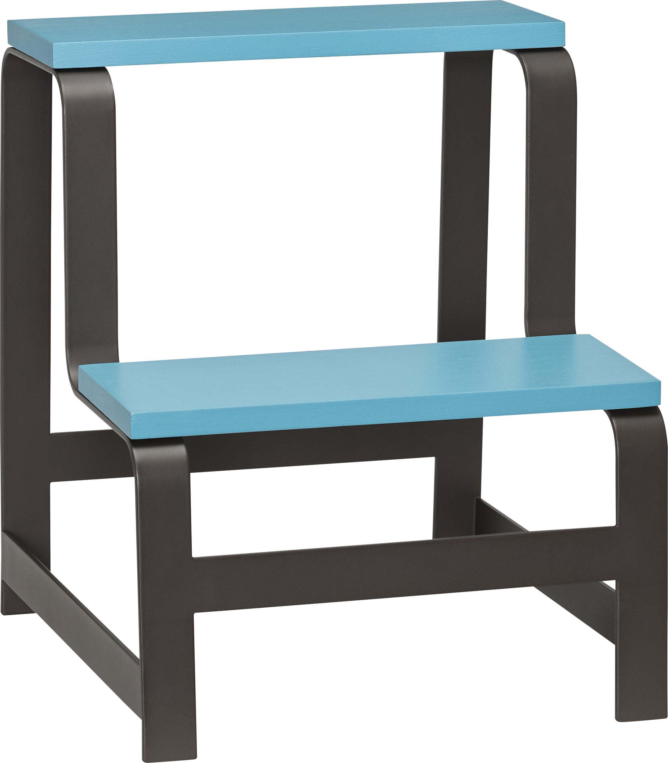 Podest Stool 49 cm niebiesko-brązowy