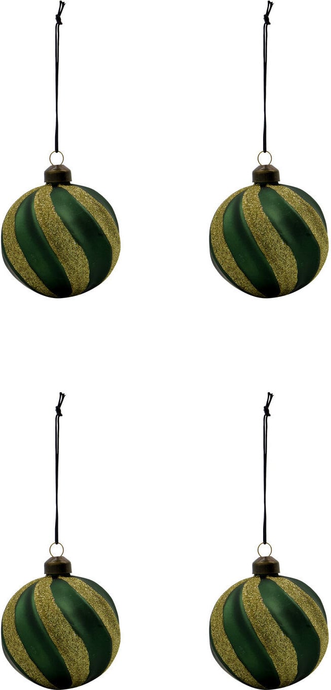 Ozdoby choinkowe Swirl 8 cm zielone 4 szt.