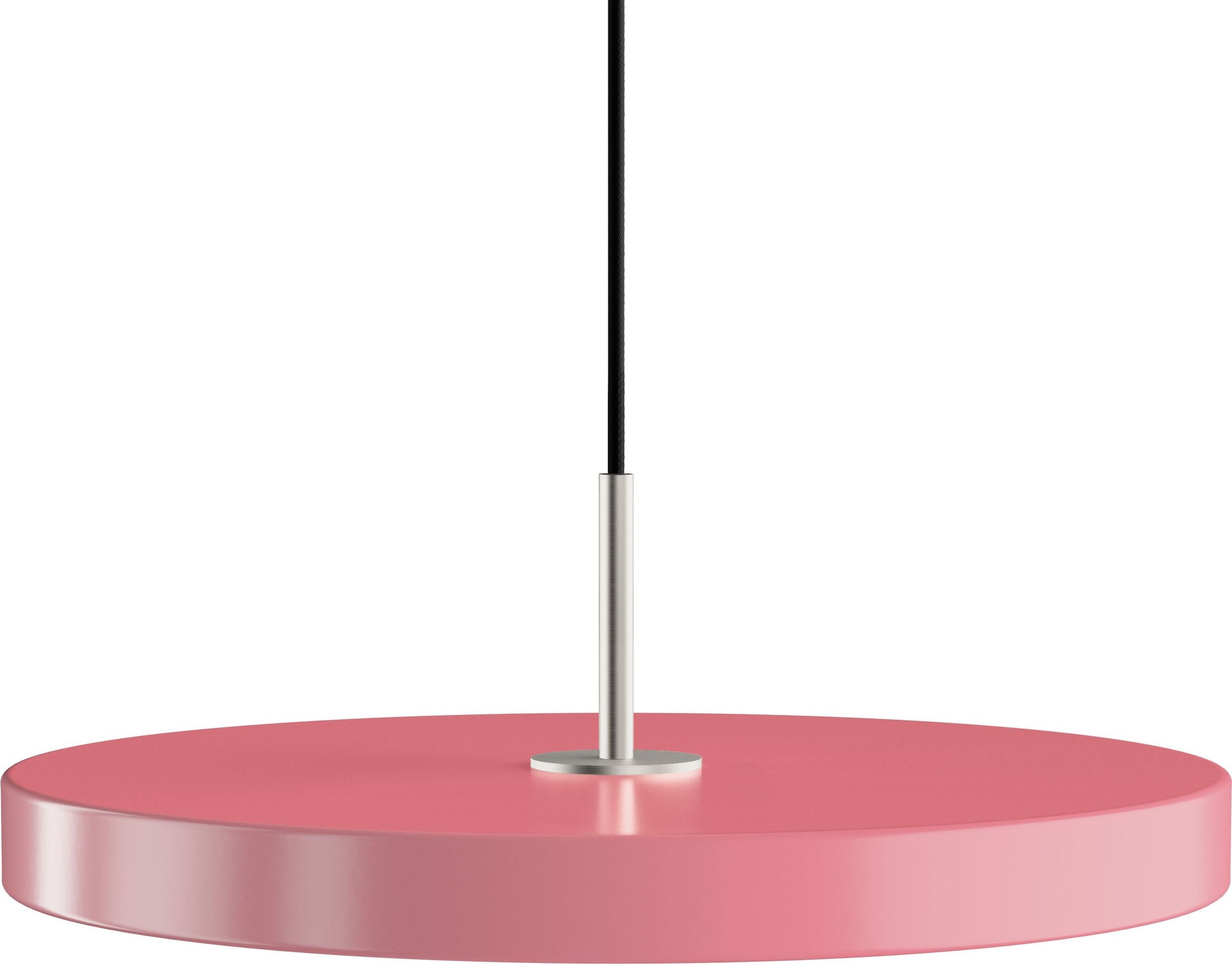 Lampa wisząca Asteria różowa ze srebrnym mocowaniem
