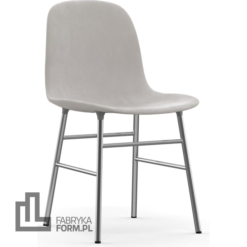 Krzesło Form tapicerowane na chromowanych nogach
