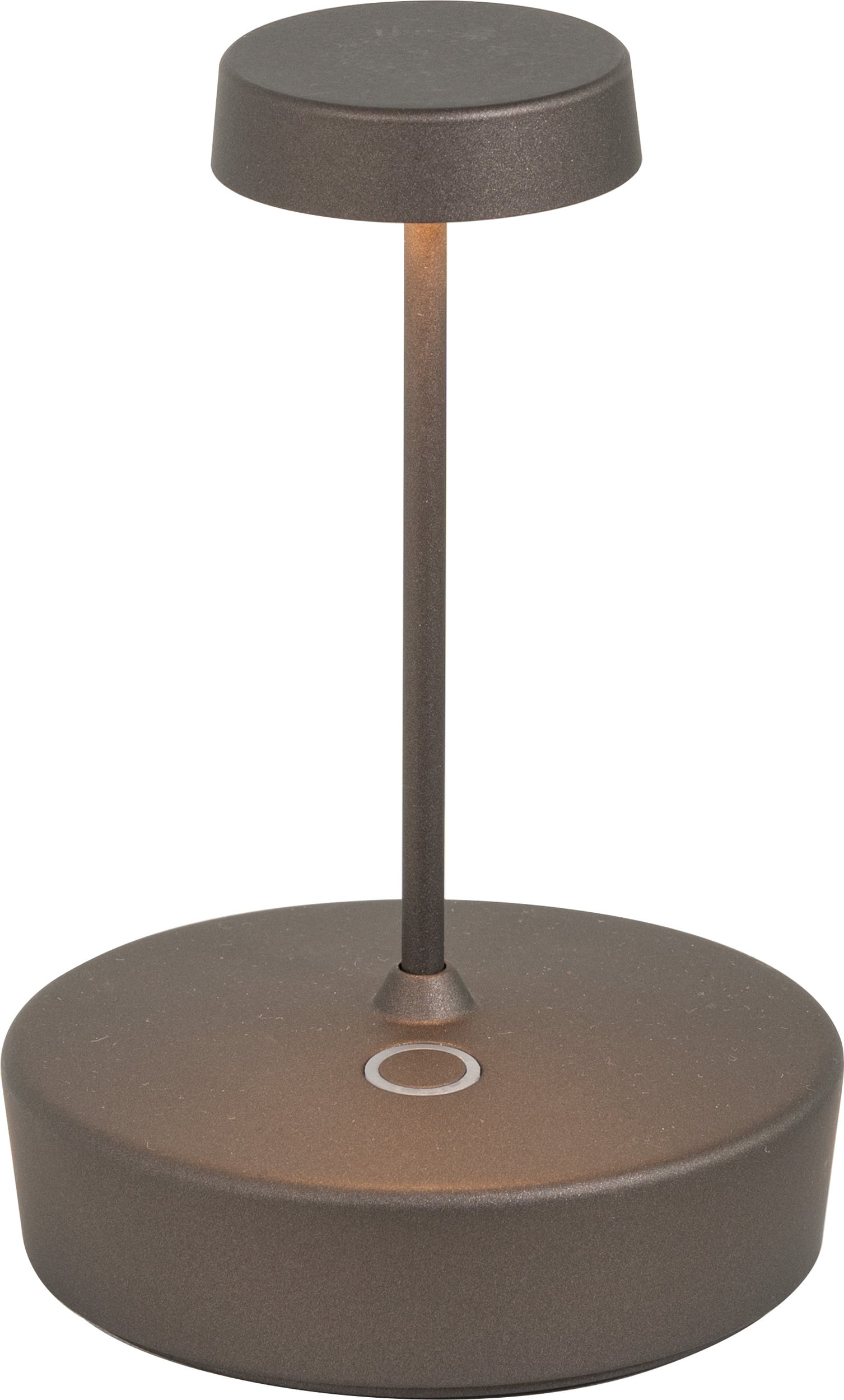 Lampa stołowa bezprzewodowa Swap Mini II 14 8 cm brązowa matowy tytan