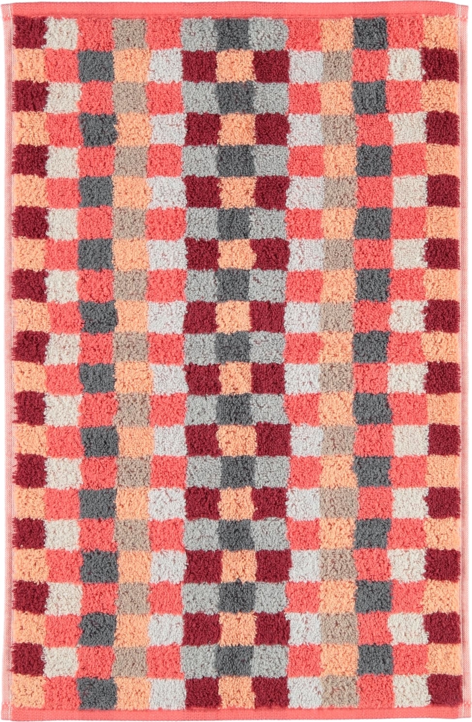 Ręcznik Unique szachownica 30 x 50 cm koralowy
