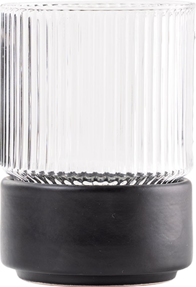 Szklanka z miską na przekąski T-Set 450 ml czarna