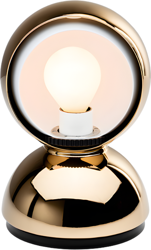 Lampa stołowa i ścienna Eclisse PVD 18 cm złota