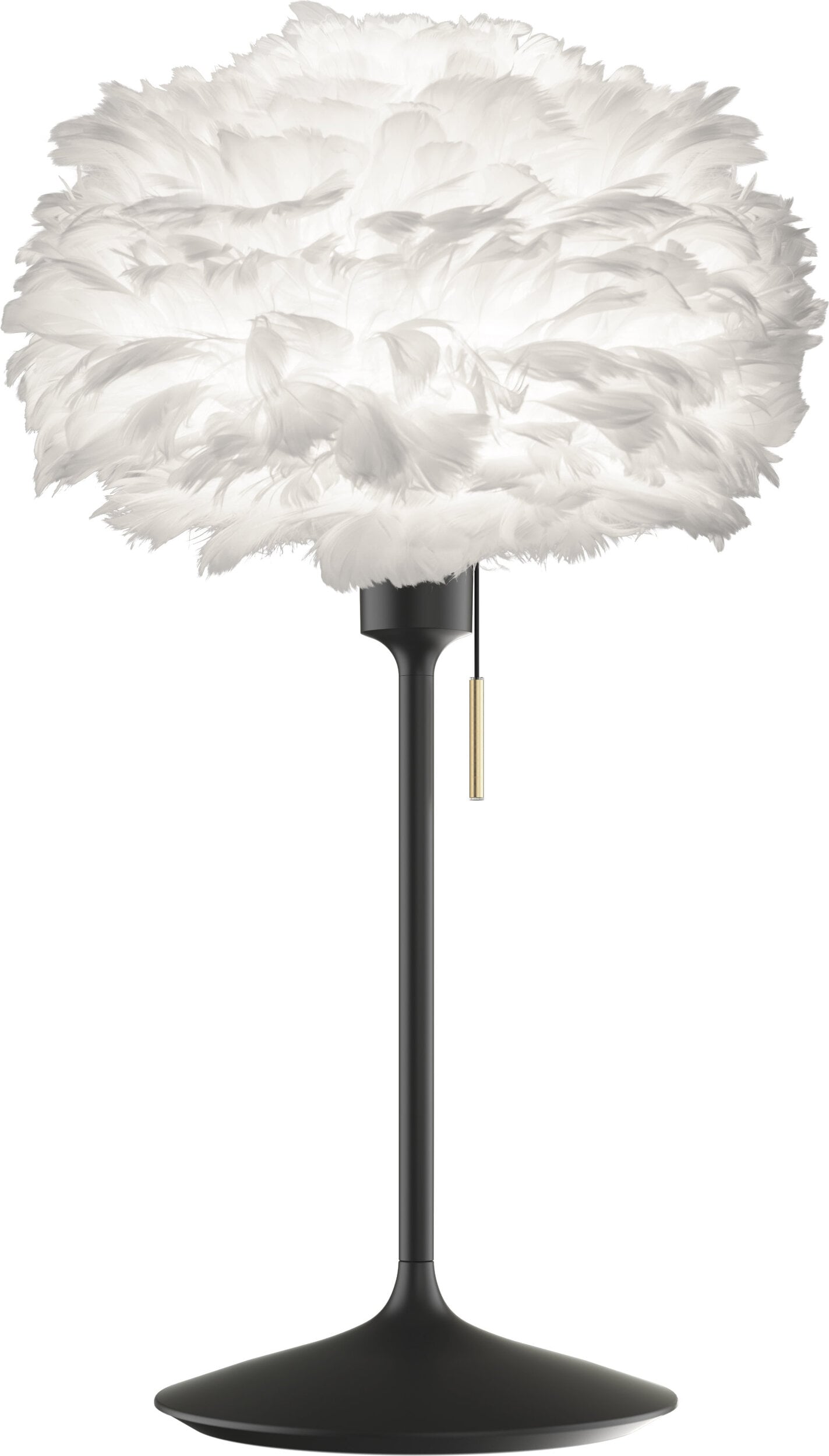 Lampa stołowa Eos 35 cm biała z czarną podstawą