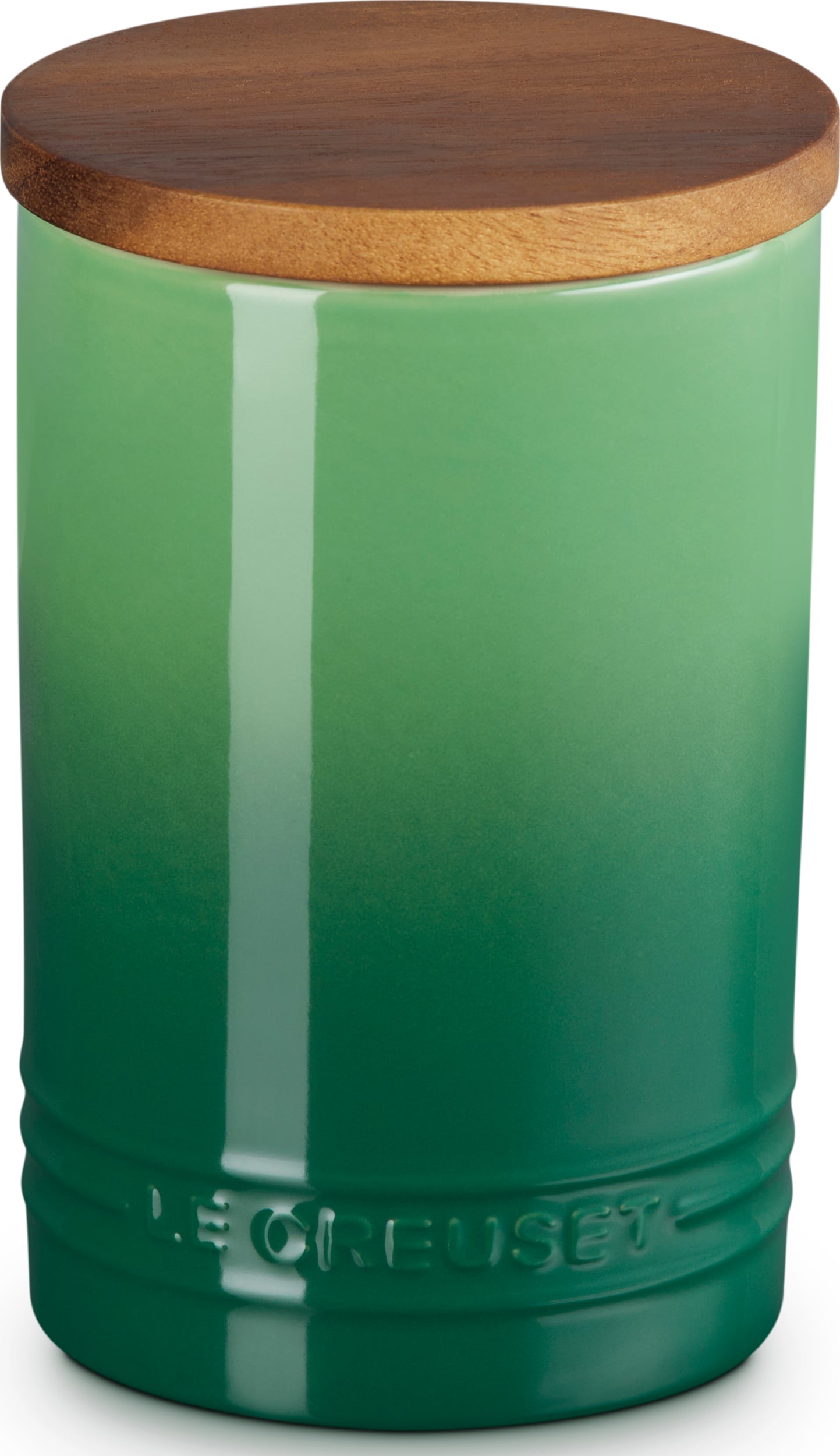 Pojemnik kuchenny z drewnianą pokrywką Le Creuset 770 ml zieleń bambusowa
