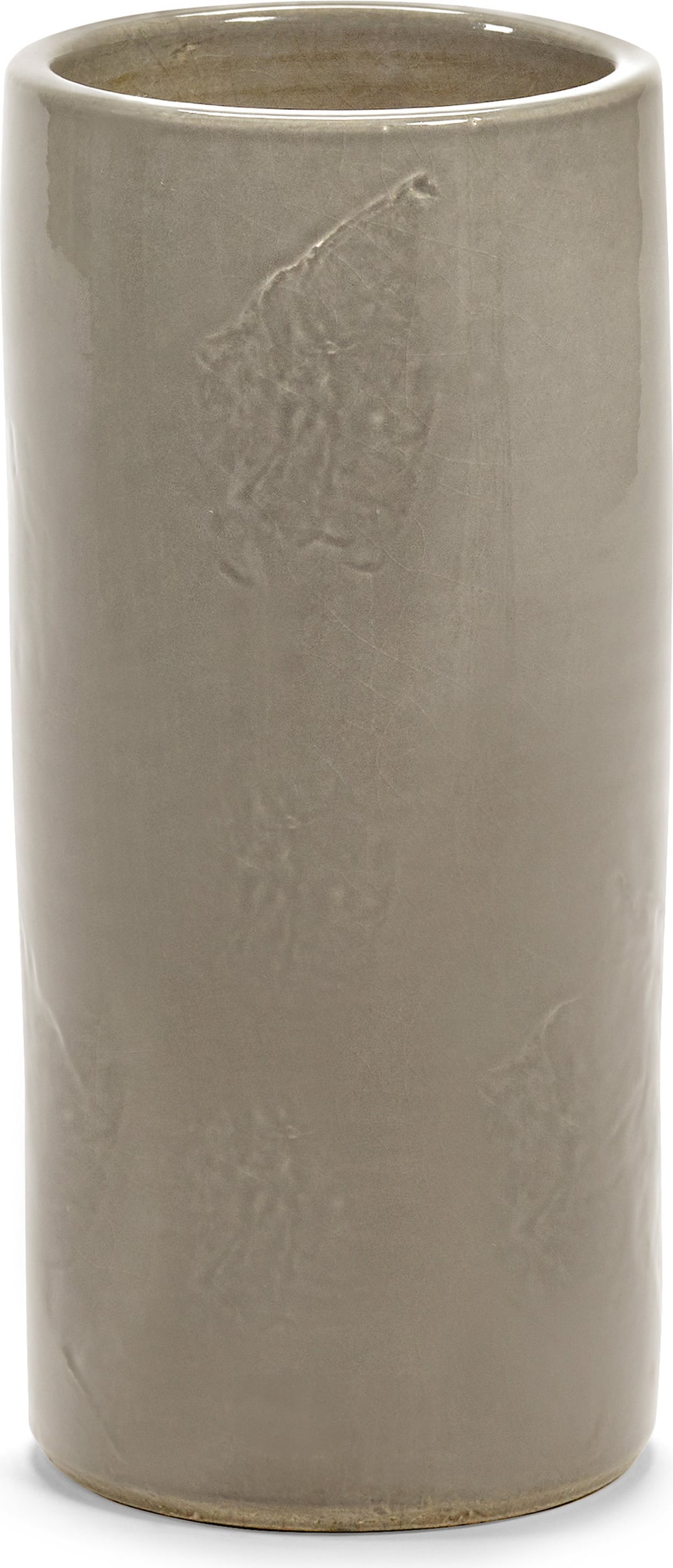 Osłonka na doniczkę Vaso wysoka 15 cm jasnoszara