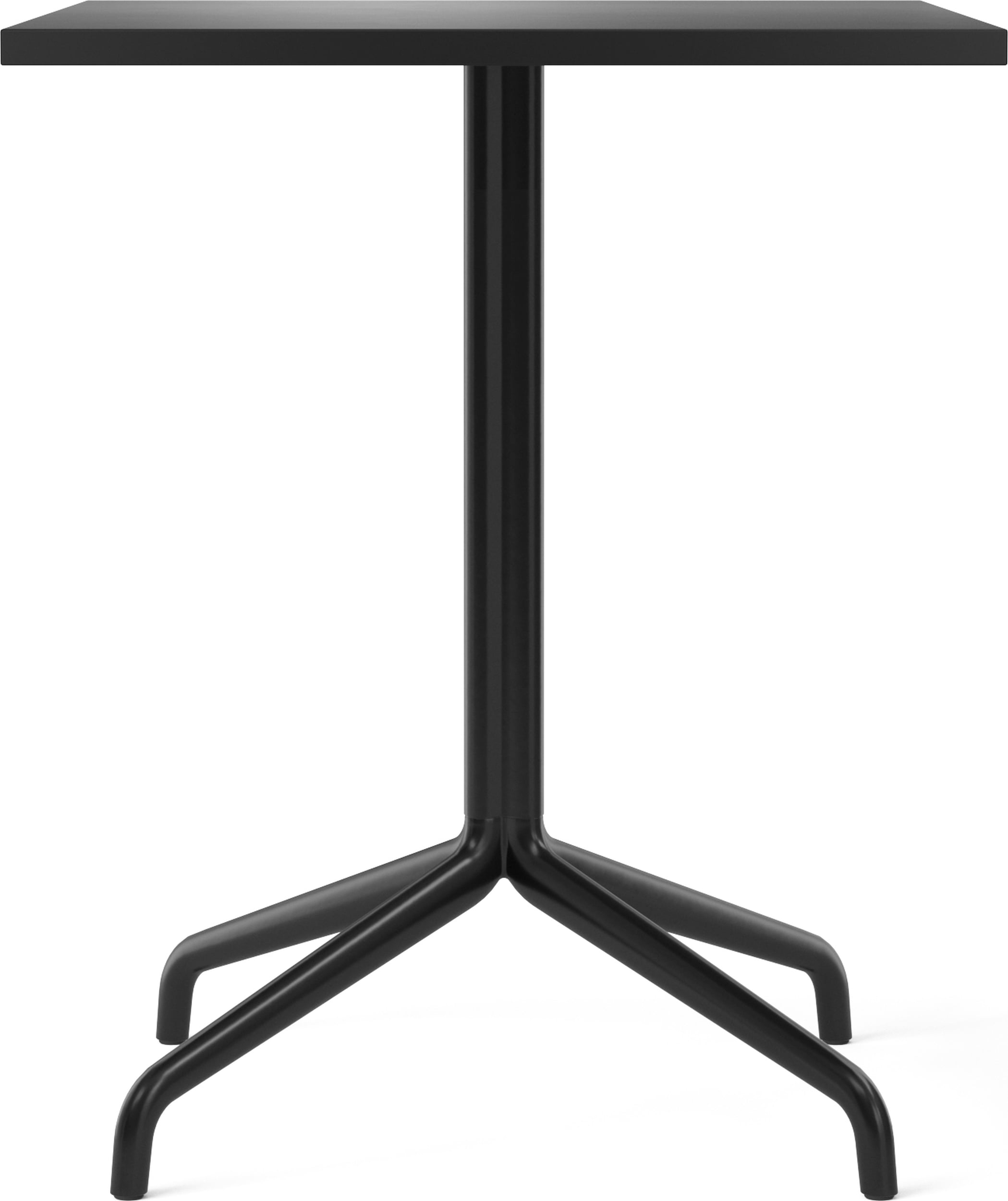 Stół Harbour Column Star Base kwadratowy 73 cm czarny z blatem pokrytym linoleum