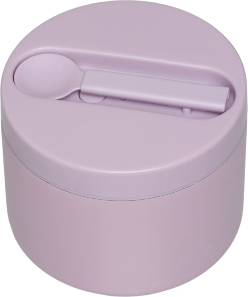 Lunchbox termiczny To Go mały lawendowy z łyżką 2 el.
