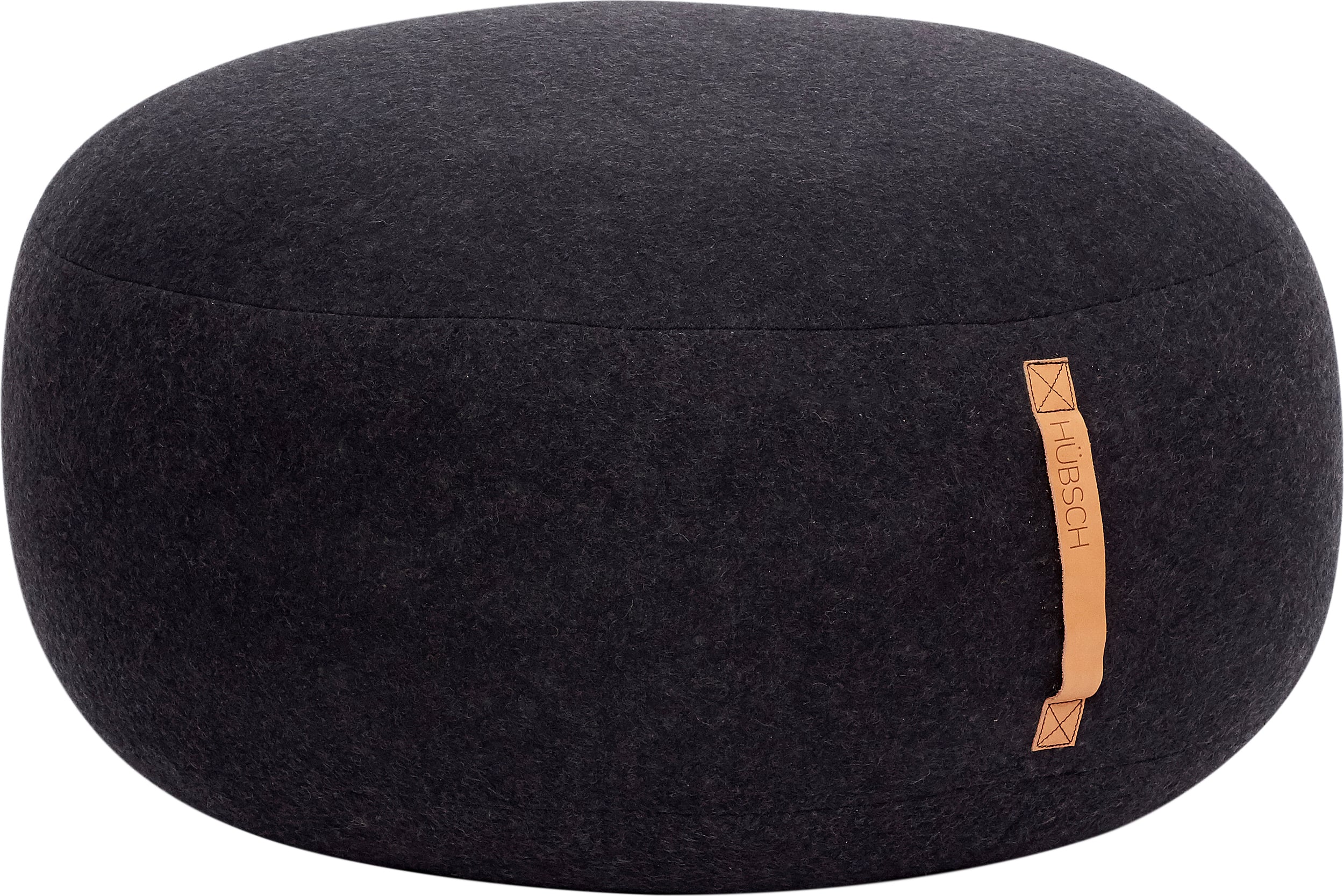Puf Hübsch 75 cm ciemnoszary