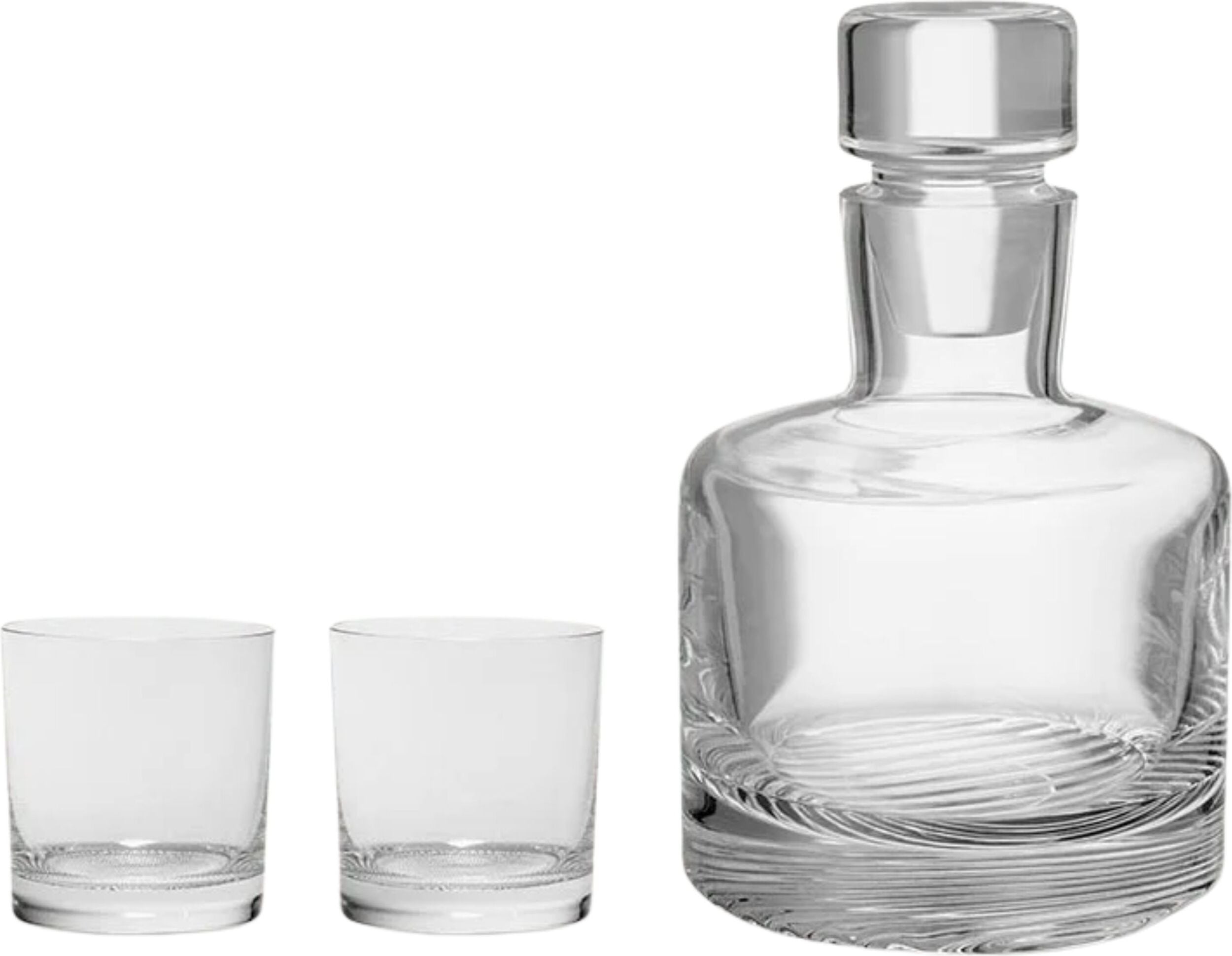 Karafka i szklanki do whisky Wave w zestawie prezentowym 3 el.