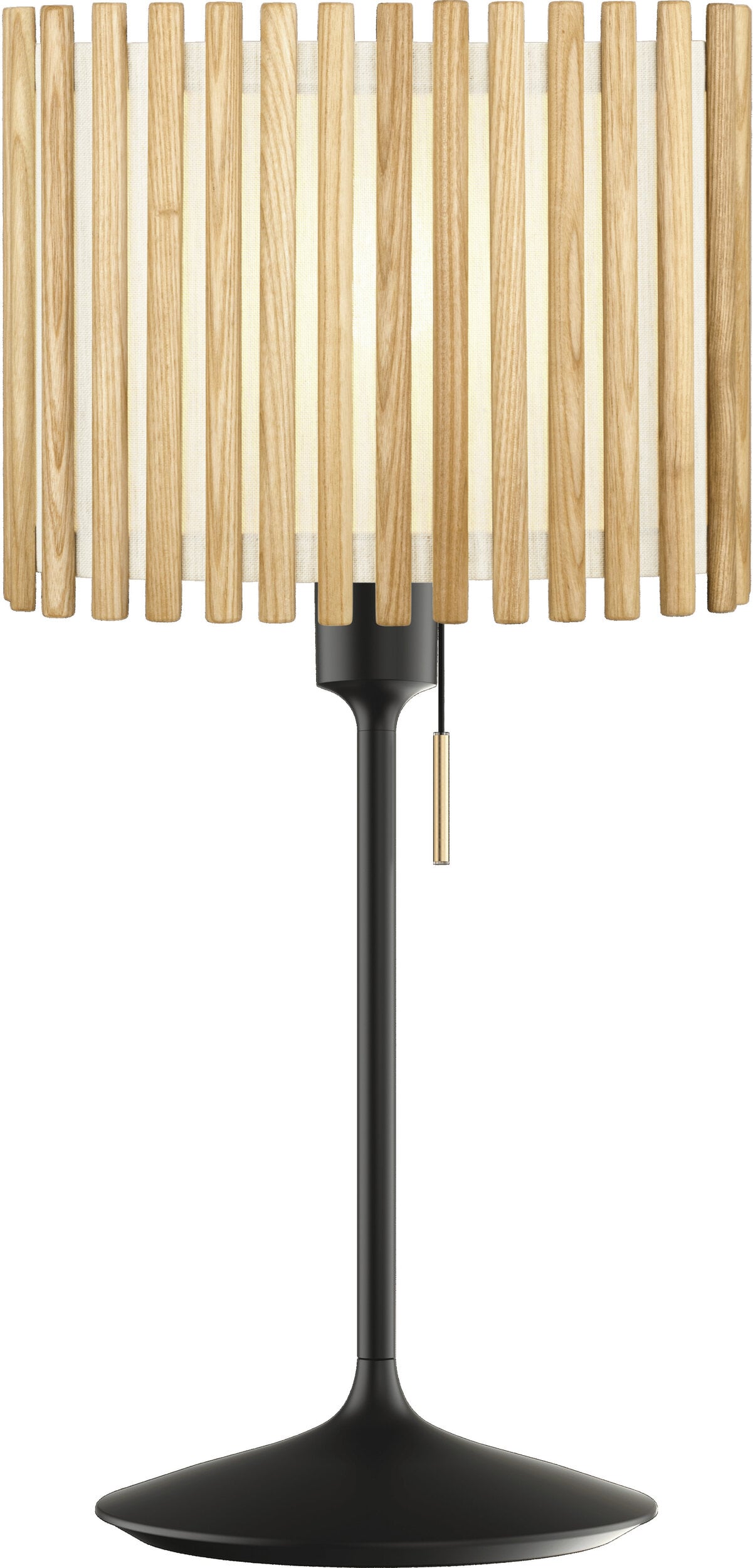Lampa stołowa Komorebi kwadratowa 27 5 cm naturalny dąb z czarną podstawą
