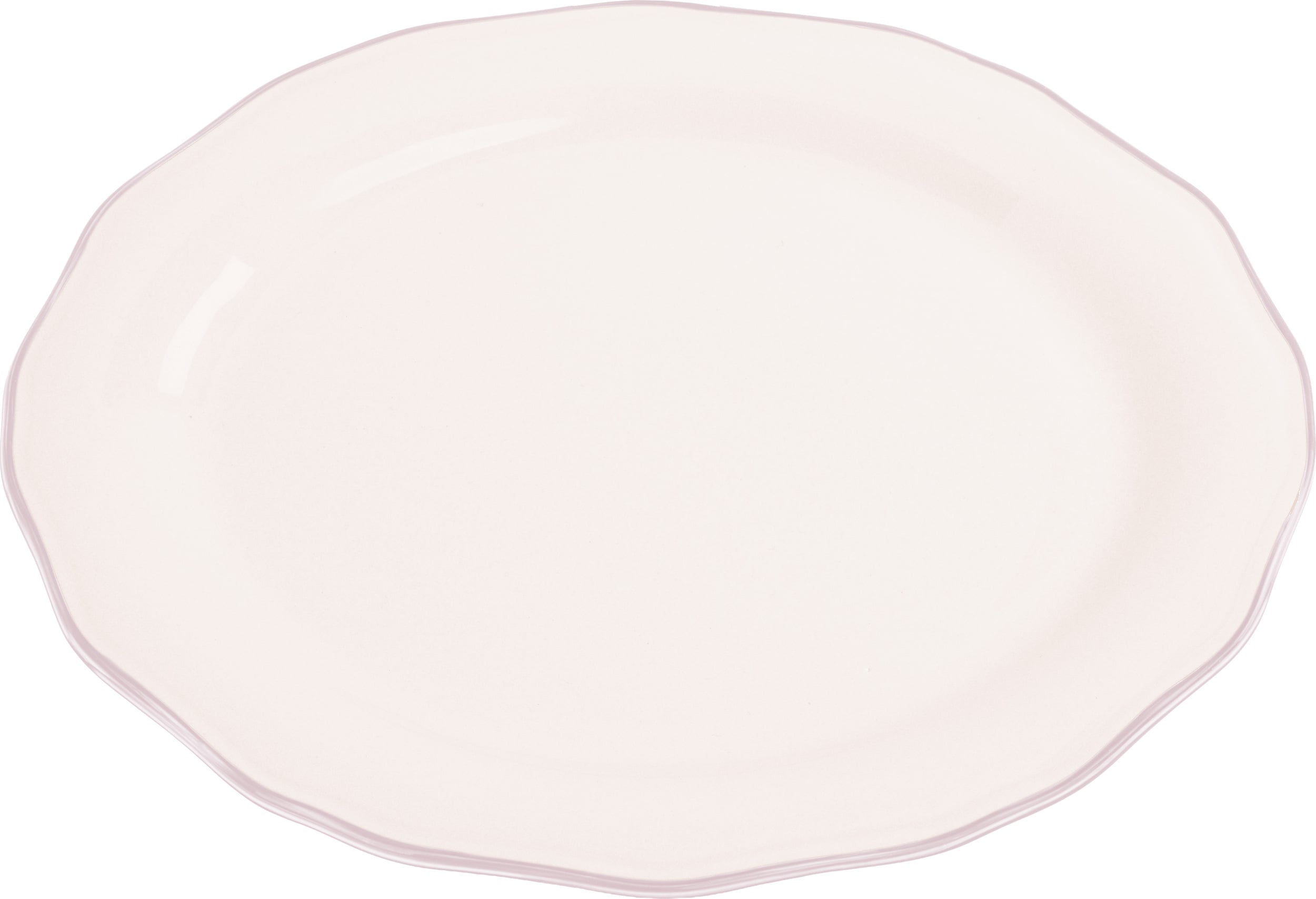 Talerz Asolo owalny 30 cm biało-różowy
