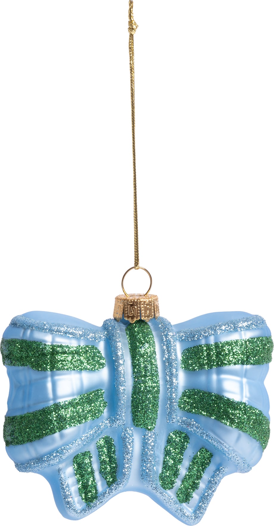 Bombka Ribbon niebieska