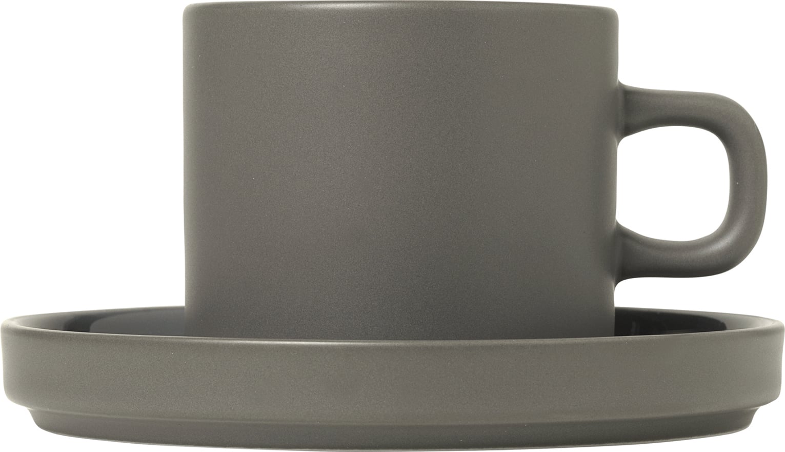 Kubek Pilar 200 ml pewter z podstawką 2 szt.