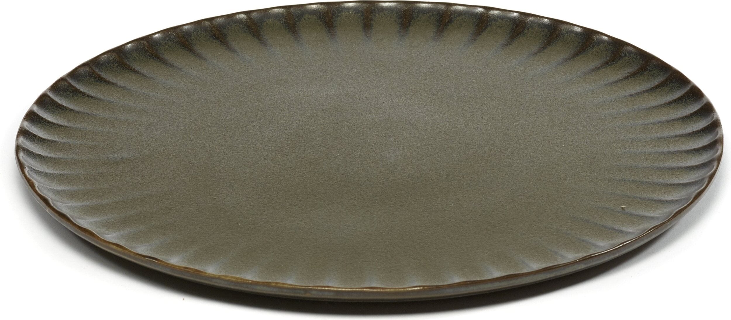 Talerze obiadowe Inku 27 cm ciemnozielone 4 szt.