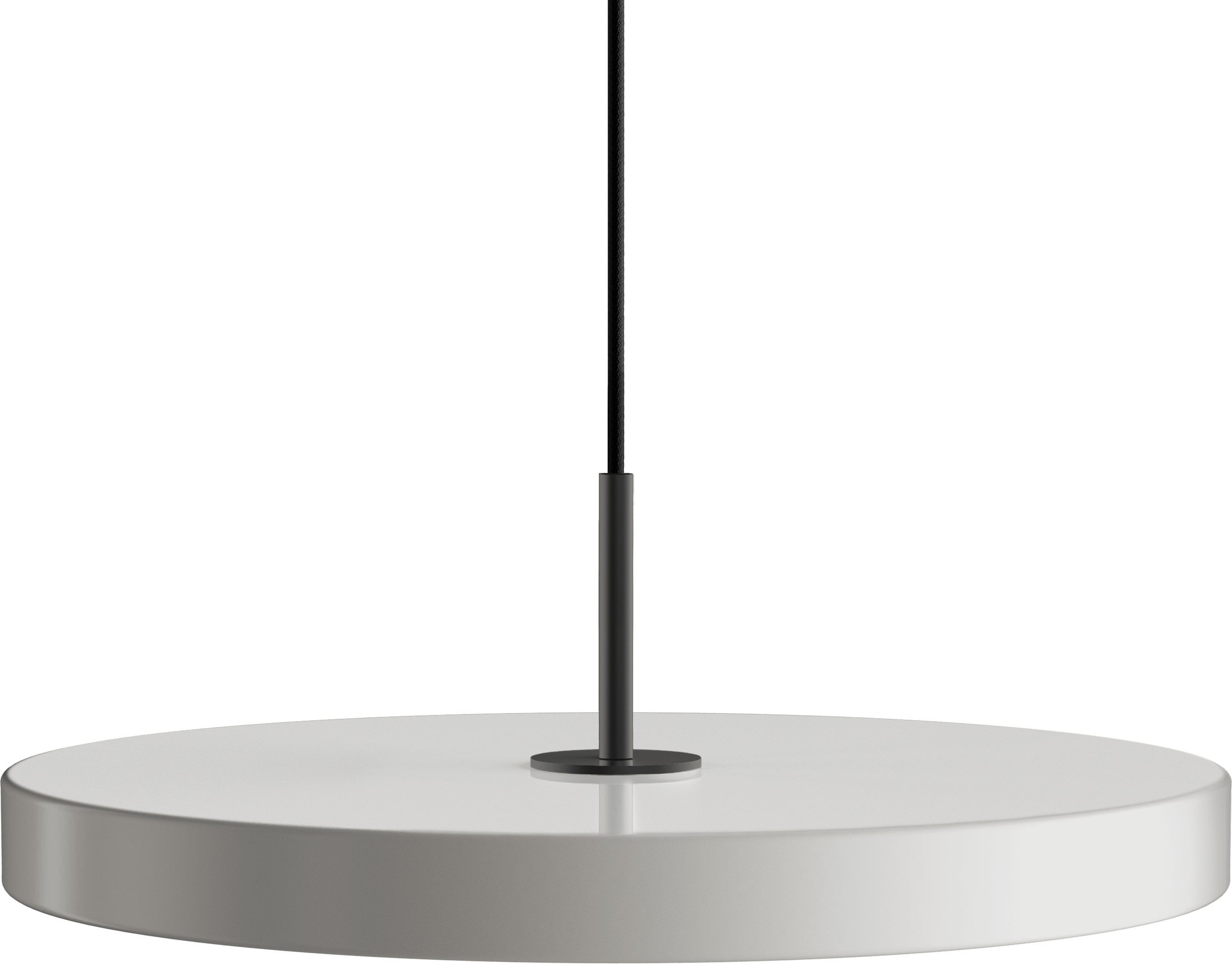 Lampa wisząca Asteria Plus 43 cm szara z czarnym mocowaniem