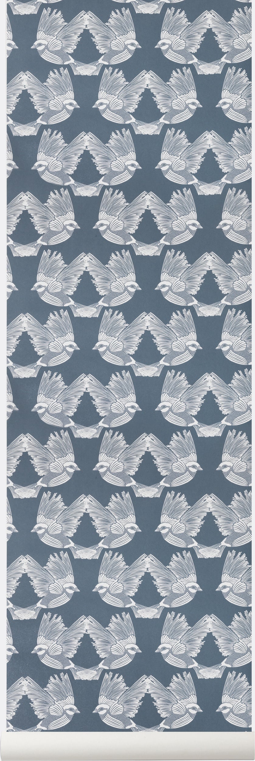 Tapeta Birds ciemnozielona