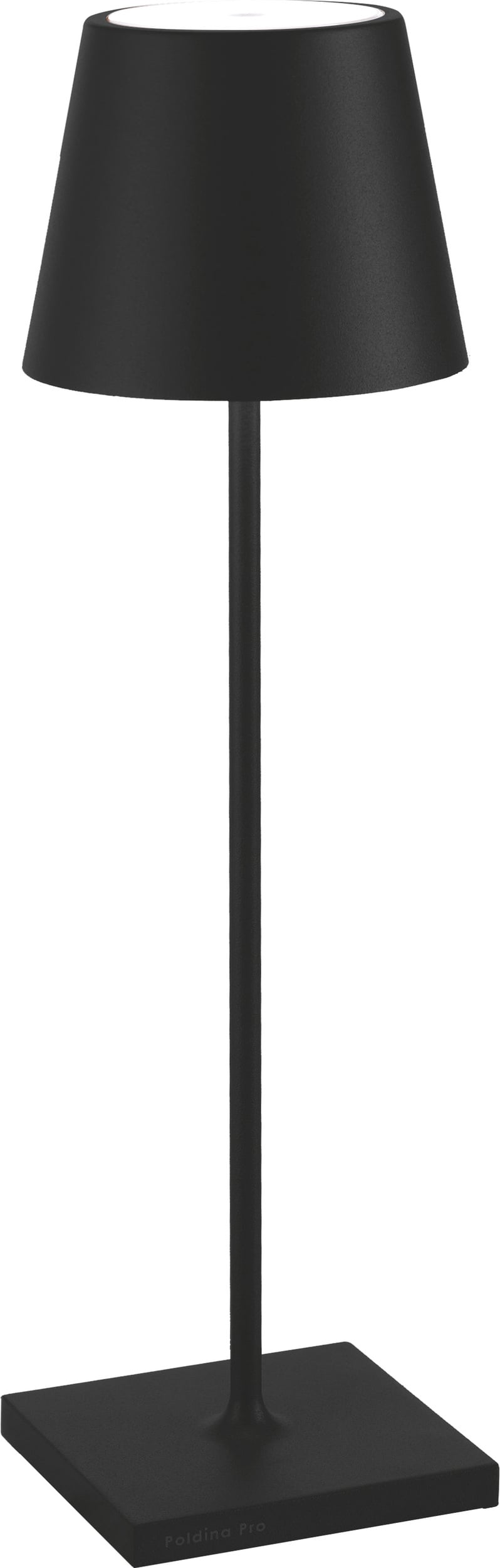 Lampa stołowa Poldina 38 cm czarny mat