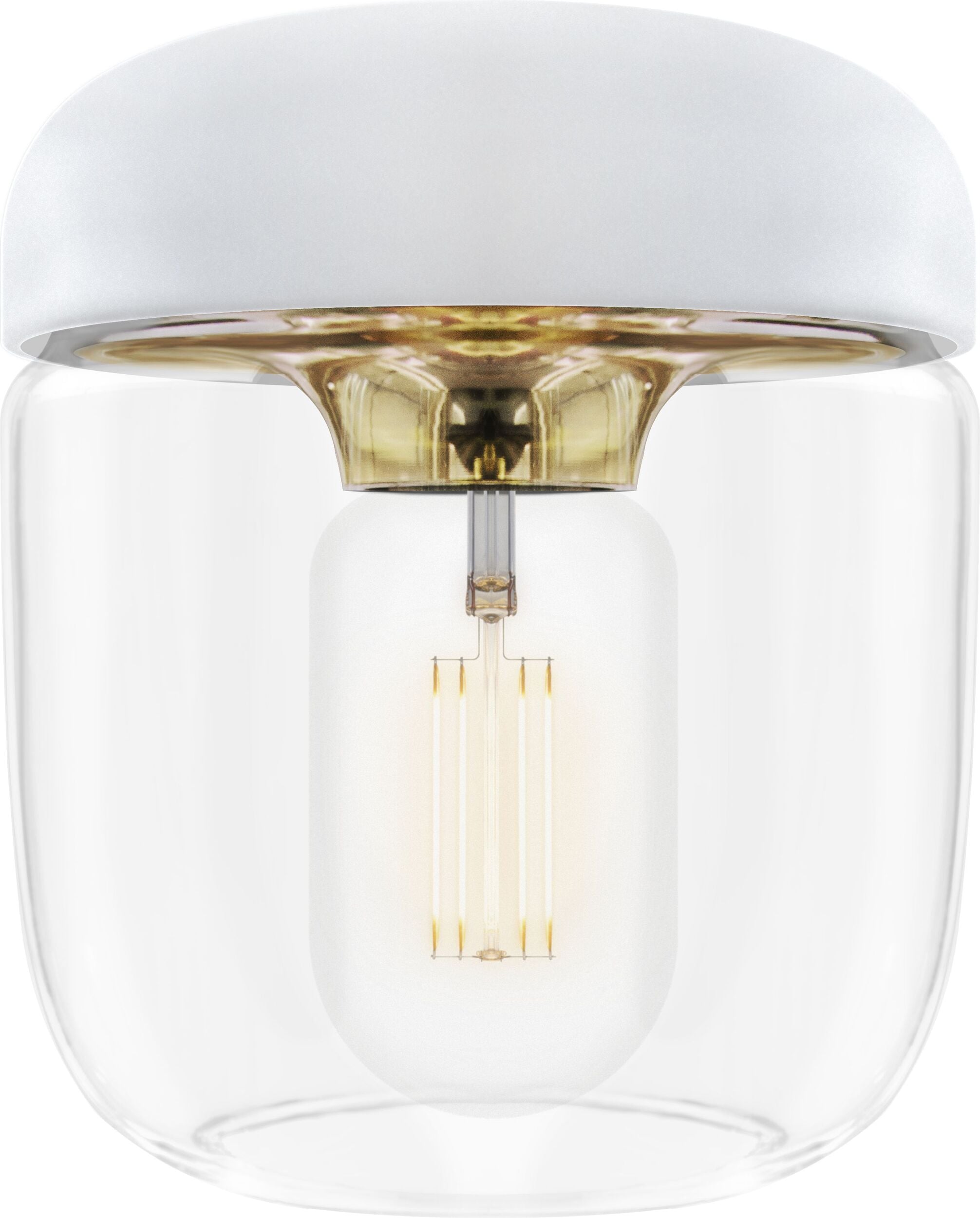 Lampa Acorn biała mosiądz