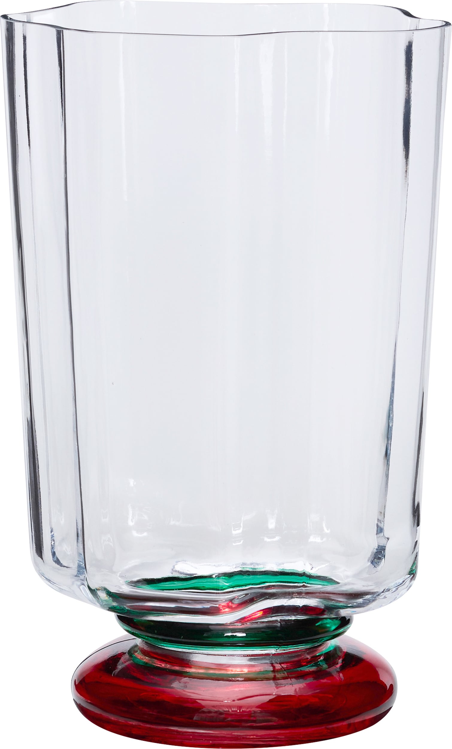 Wazon Verre 28 cm zielono-czerwony