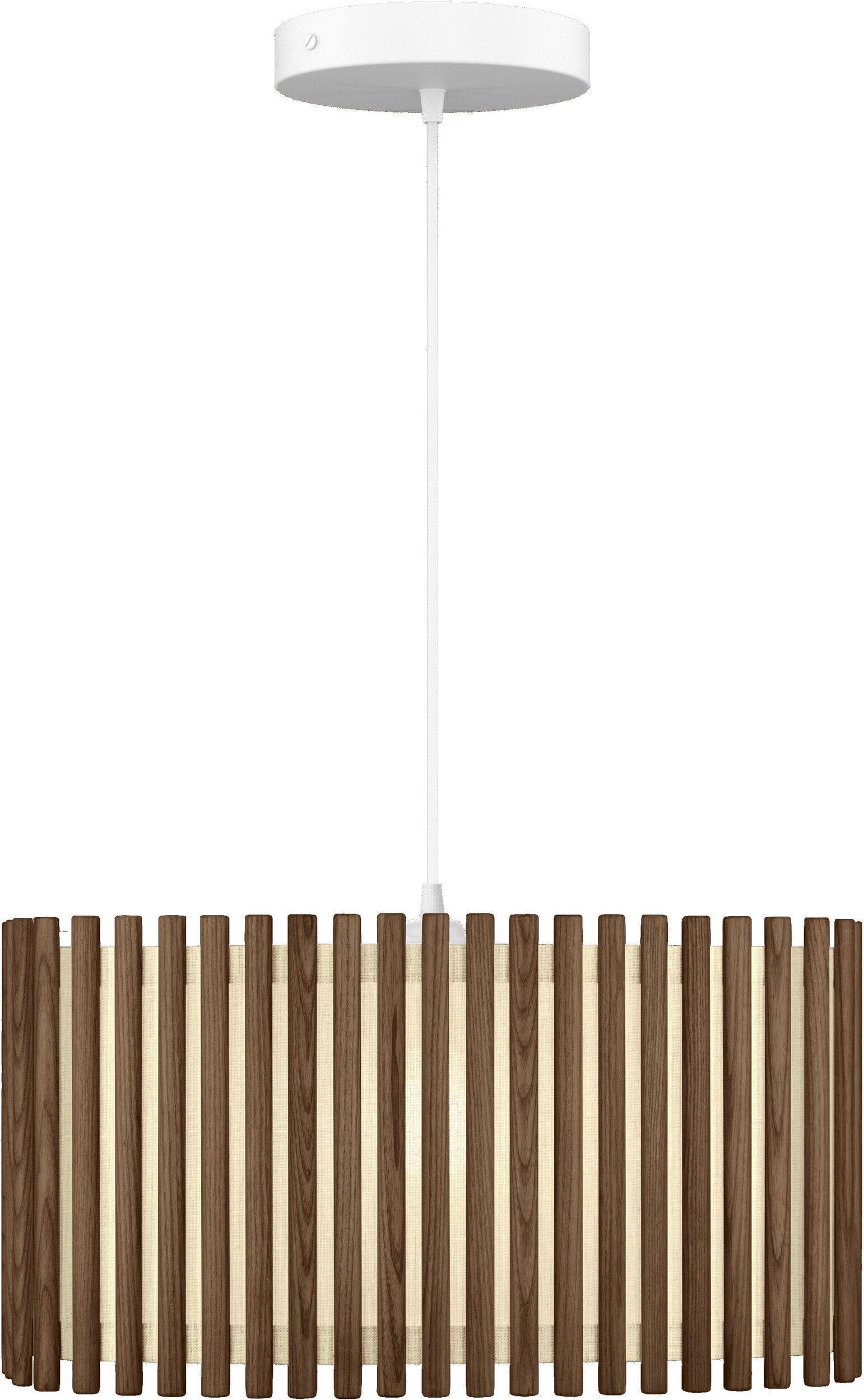 Lampa wisząca Komorebi prostokątna 33 cm ciemny dąb z białą rozetą
