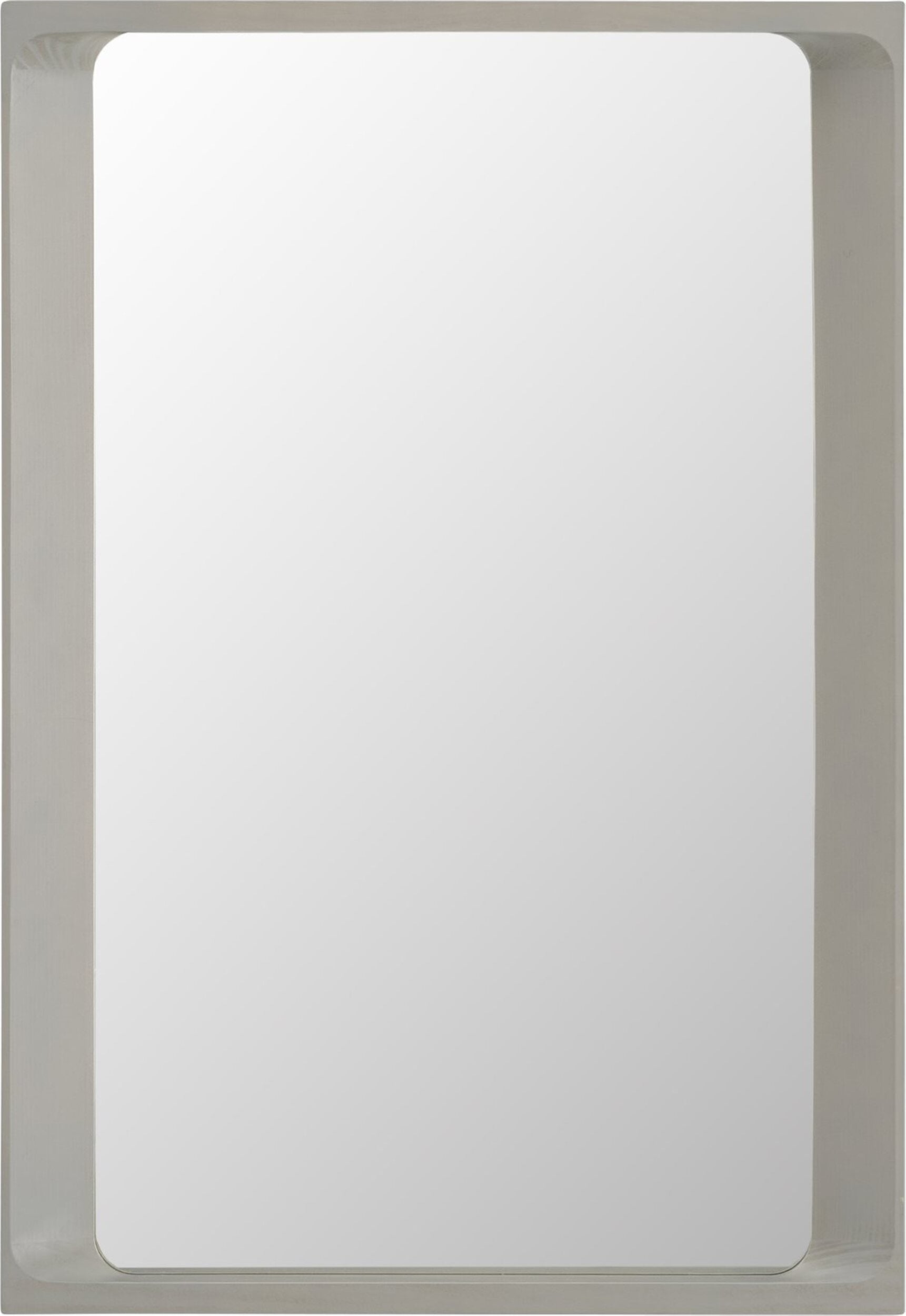 Lustro ścienne Arced 80 cm jasnoszare