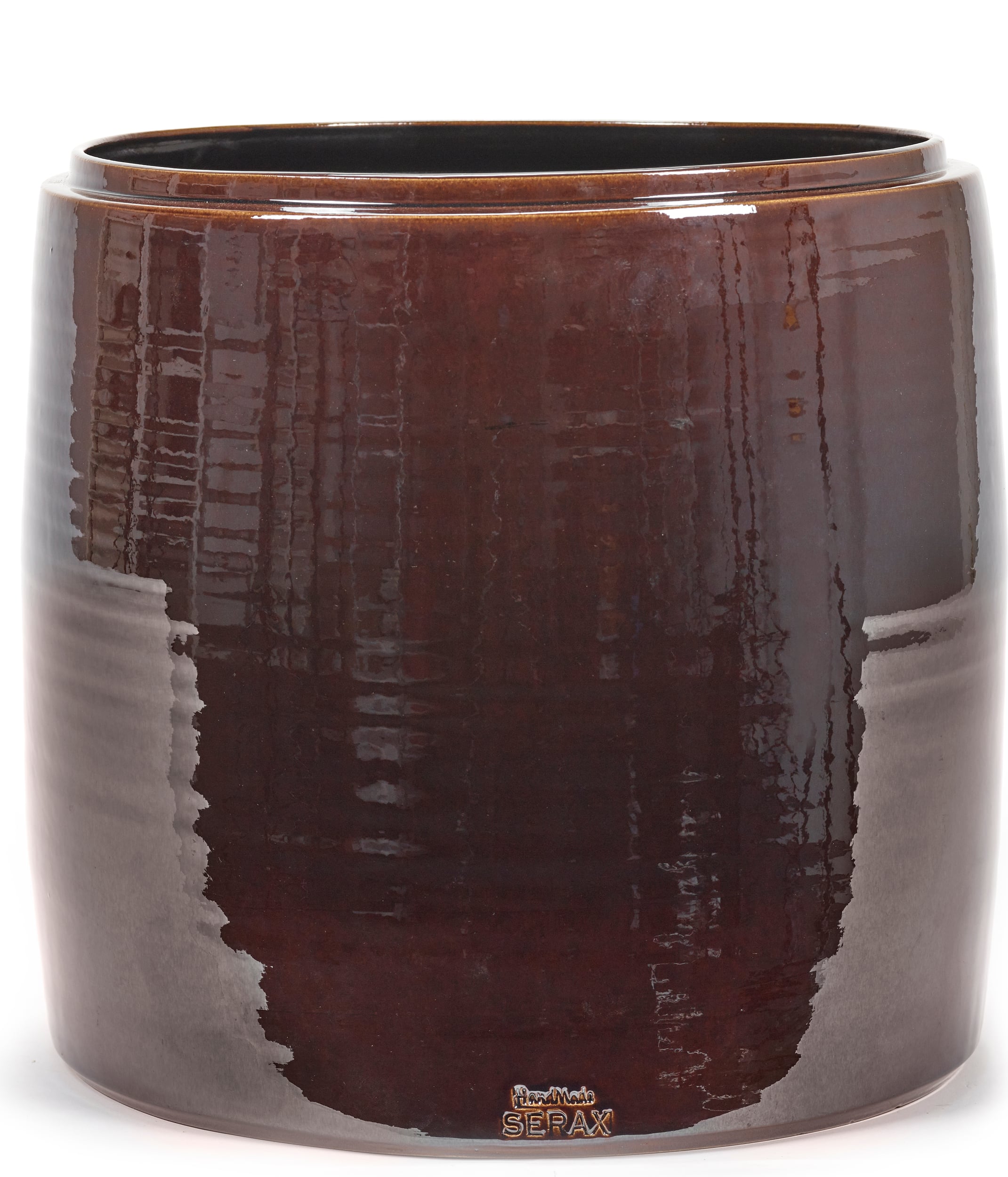 Osłonka na doniczkę Glazed Shades 38 cm brązowa