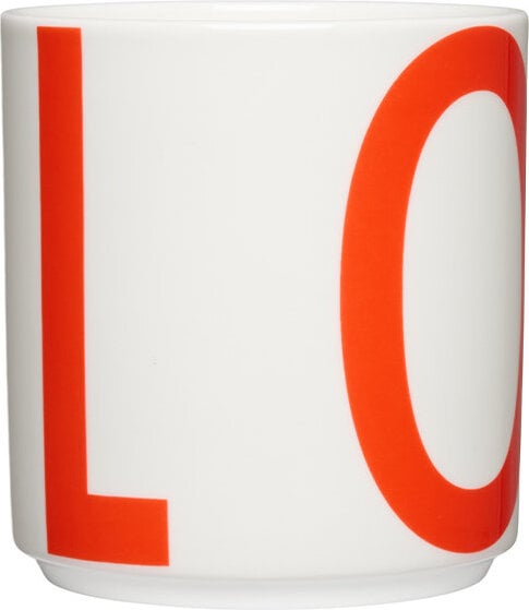 Kubek Vintage ABC Love biało-czerwony