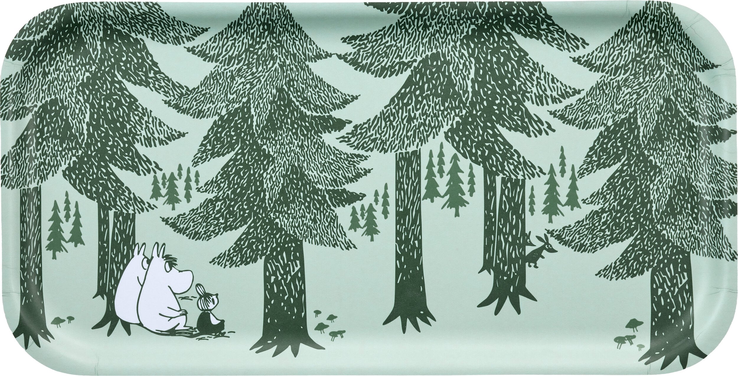 Taca do serwowania Muminki Forest 43 x 22 cm zielona