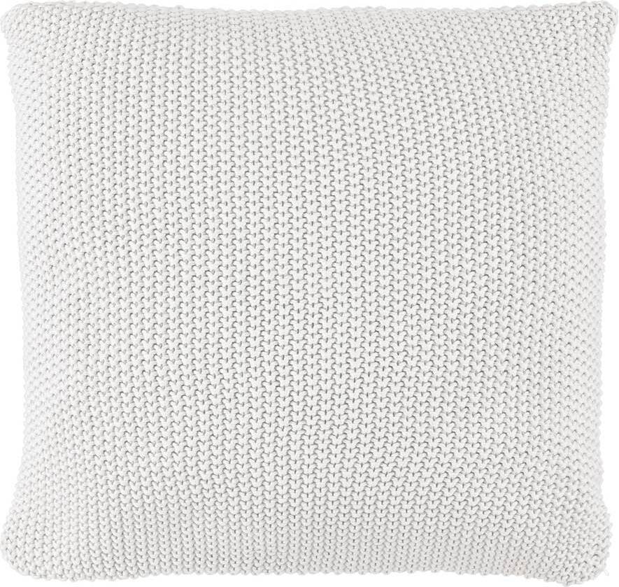 Poduszka Nordic Knit 50 x 50 cm biała z bawełny organicznej