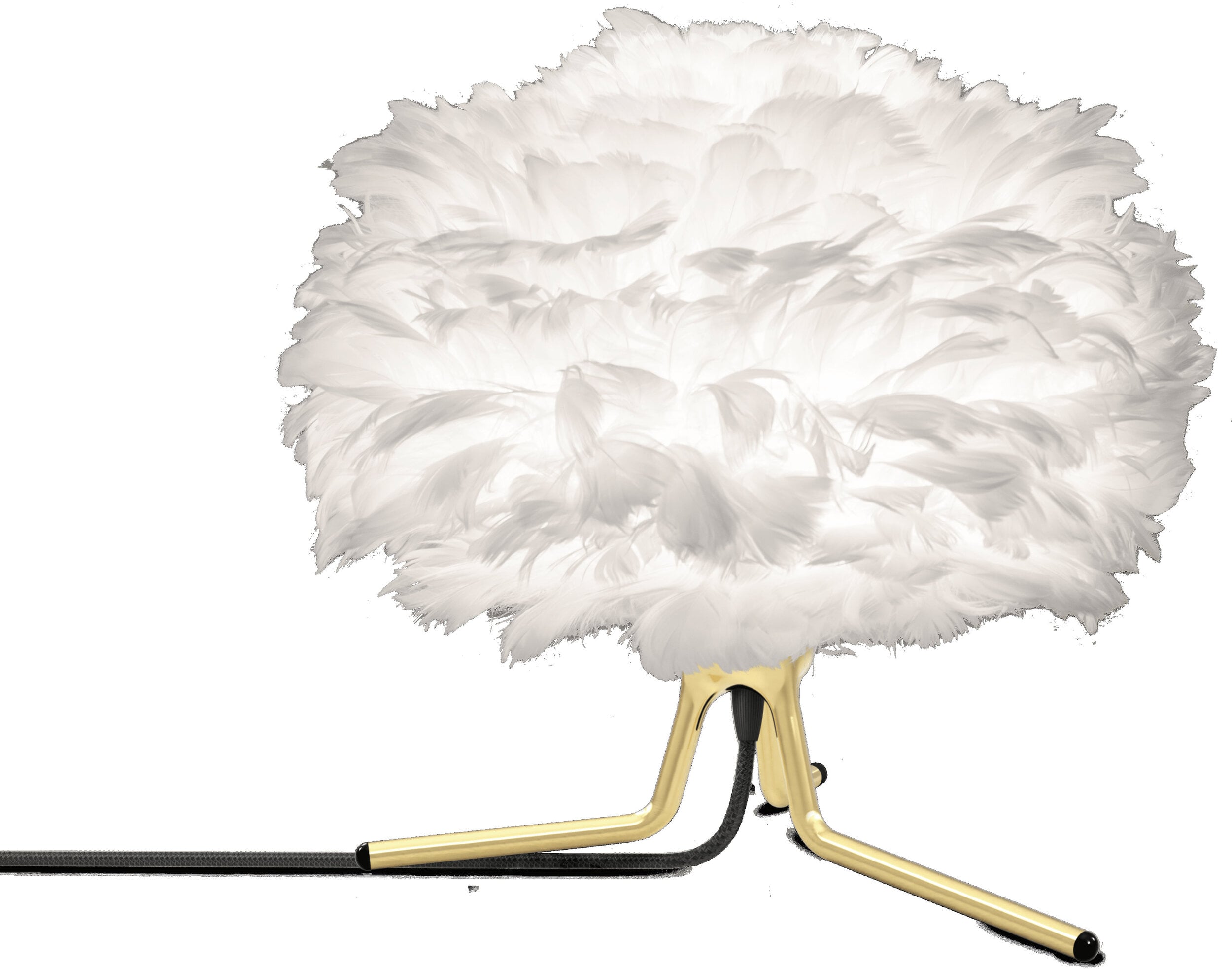 Lampa stołowa Eos 22 cm biała na niskim trójnogu złotym