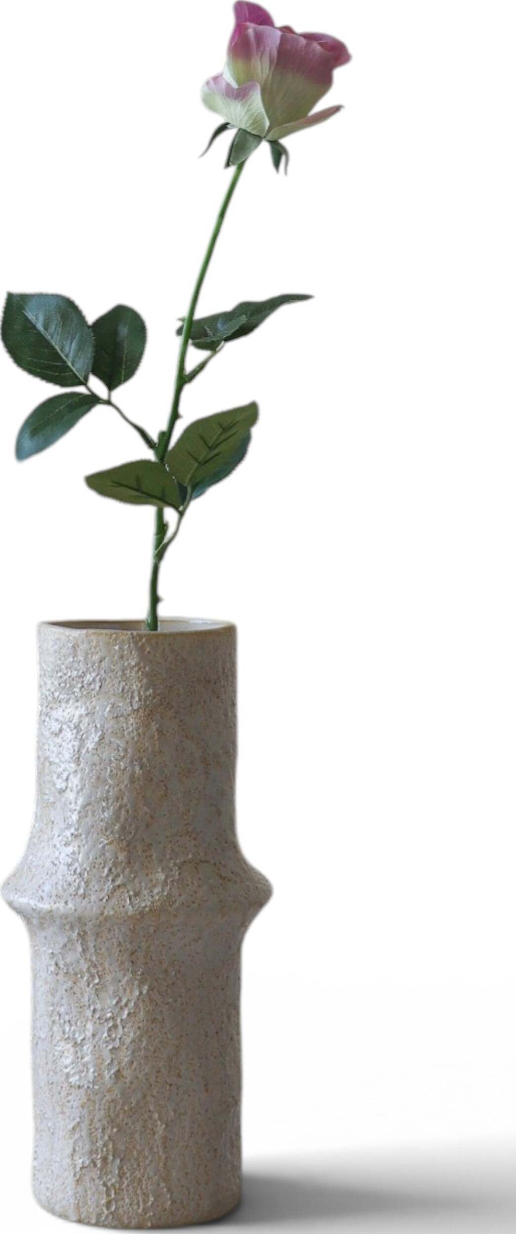 Kwiat sztuczny Botane róża 65 cm fioletowa na długiej łodydze