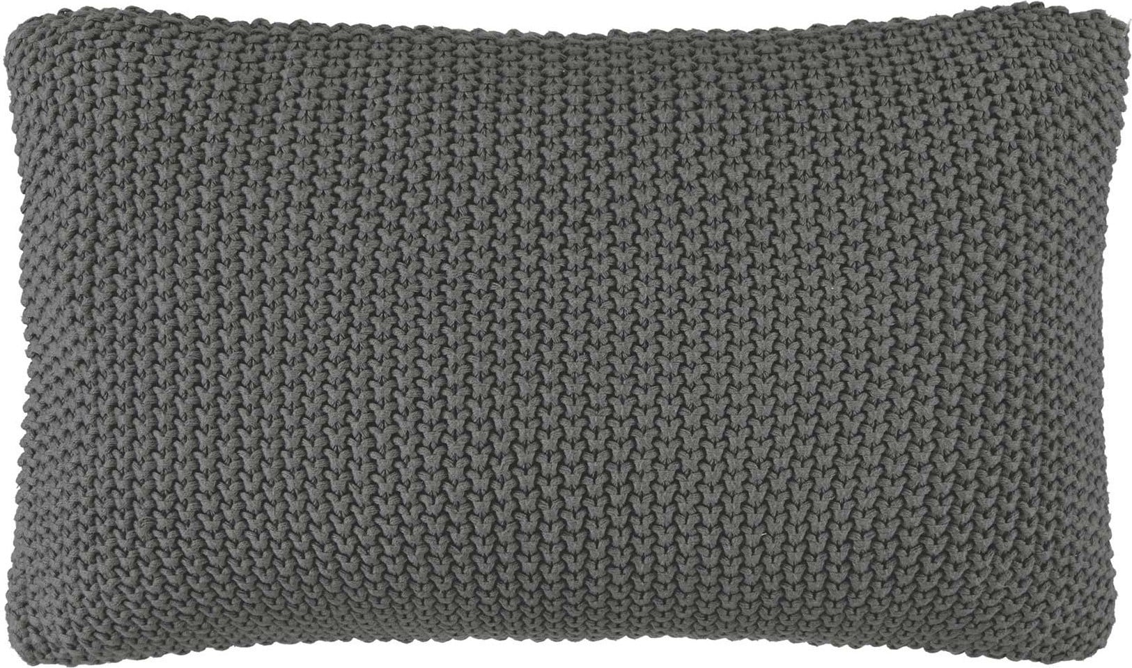 Poduszka Nordic Knit 30 x 60 cm kamienna z bawełny organicznej