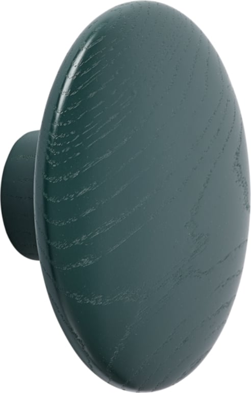 Haczyk ścienny Dots Wood 6 5 cm ciemnozielony