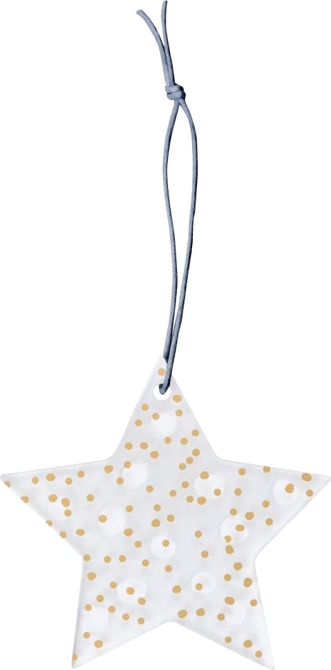 Zawieszka świąteczna Ice Star w kropki 8 5 cm
