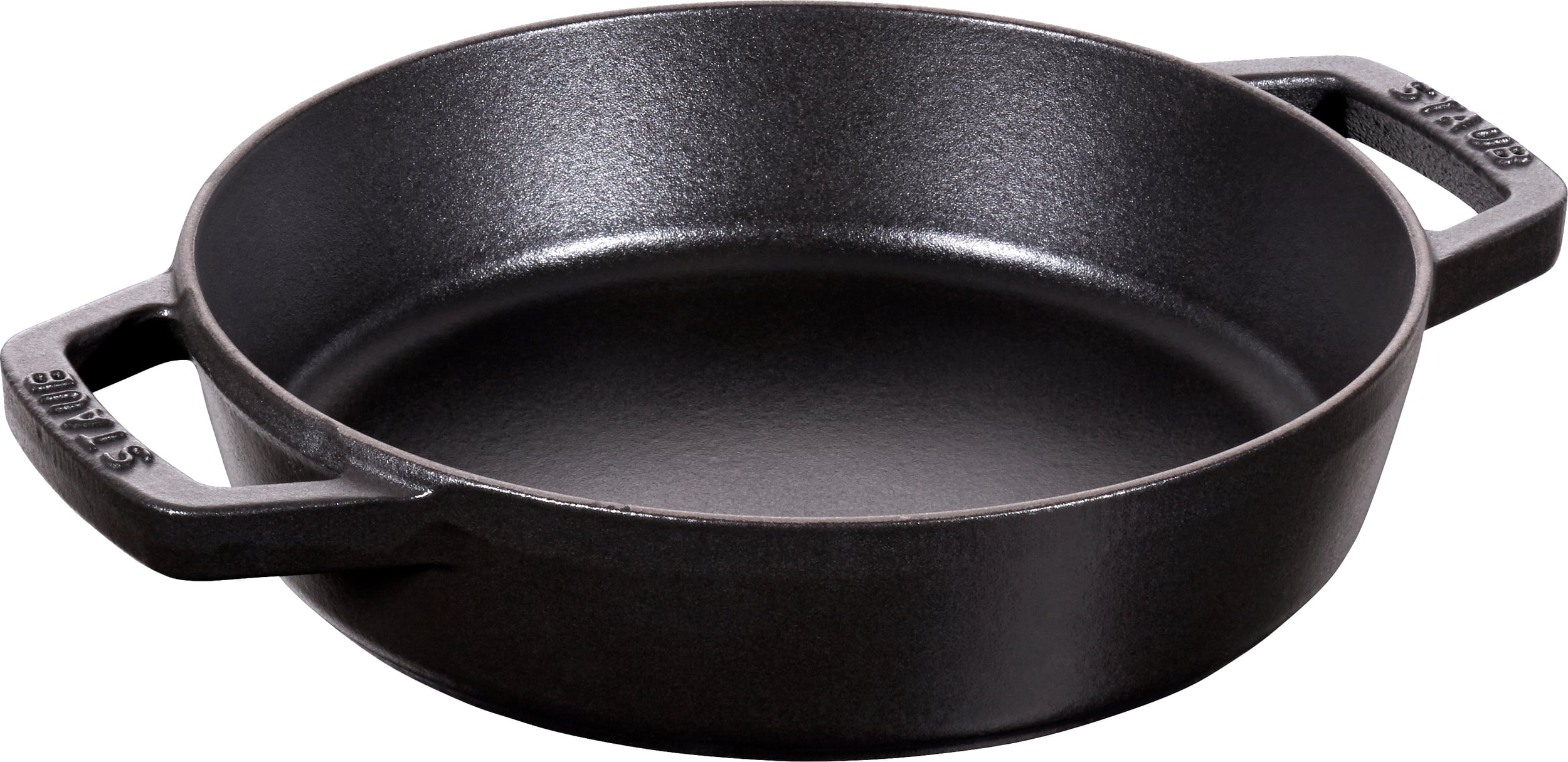 Patelnia Staub 20 cm czarna z dwoma uchwytami