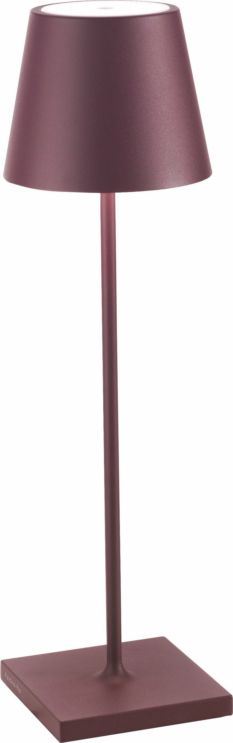 Lampa stołowa Poldina 38 cm burgundowa