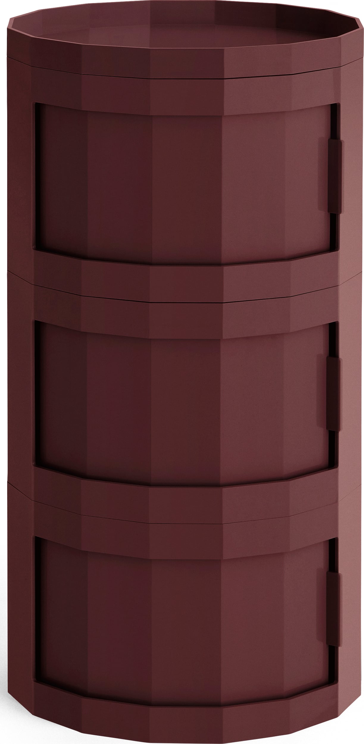 Szafka trzydrzwiowa Facet 71 cm burgundowa