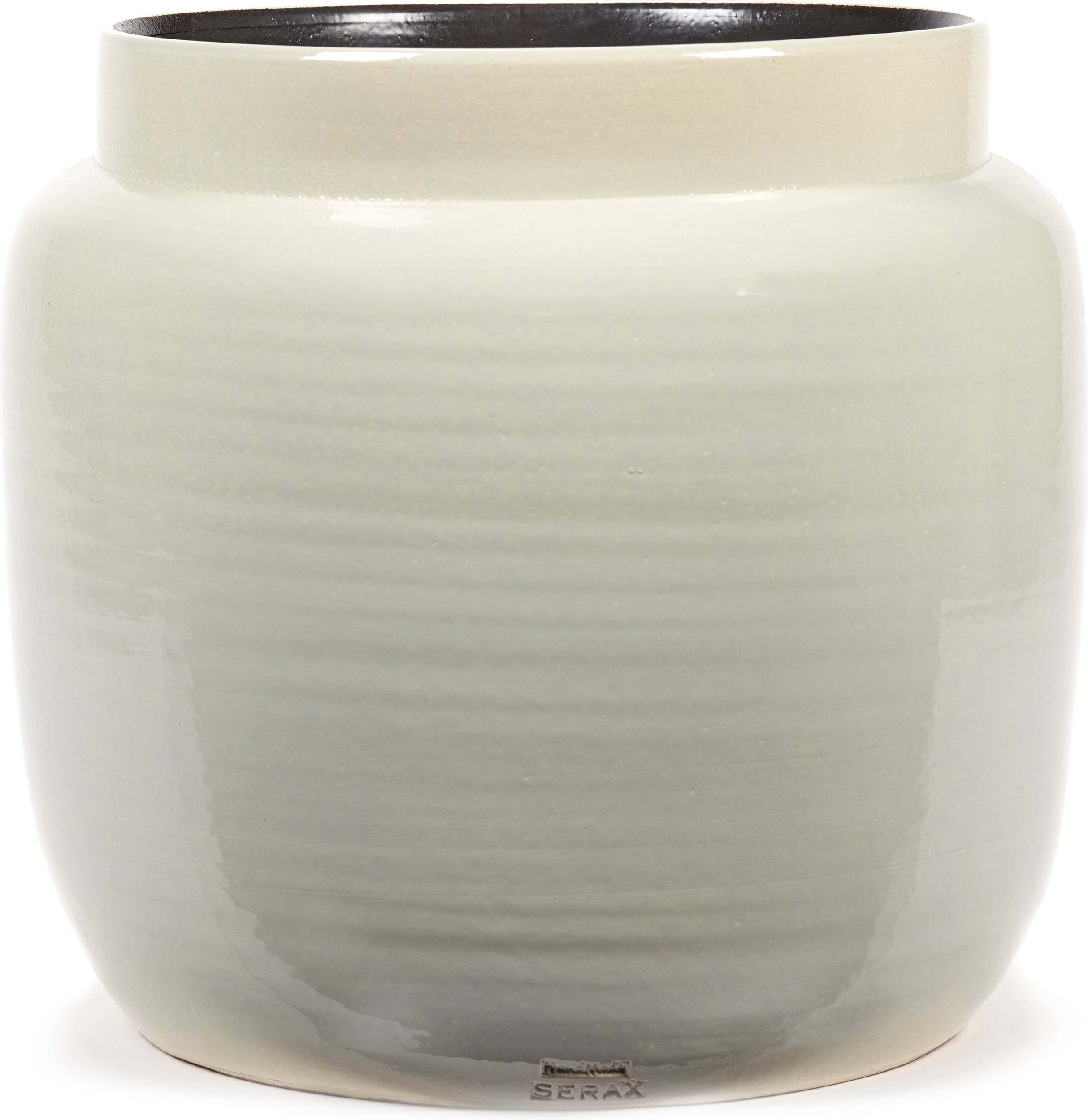 Osłonka na doniczkę Glazed Shades 40 cm jasnoszara