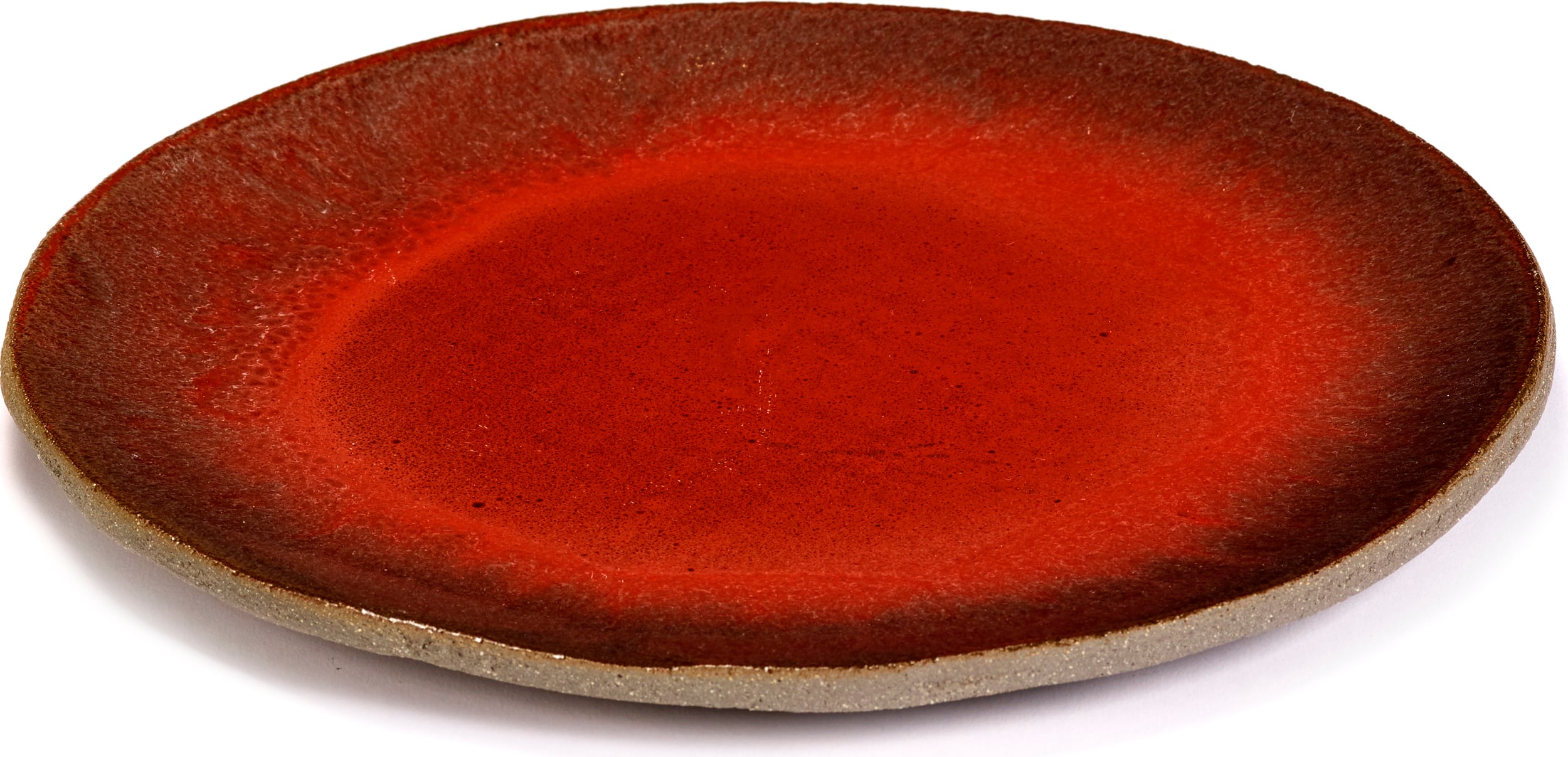 Talerz obiadowy FCK 28 cm brązowo-czerwony