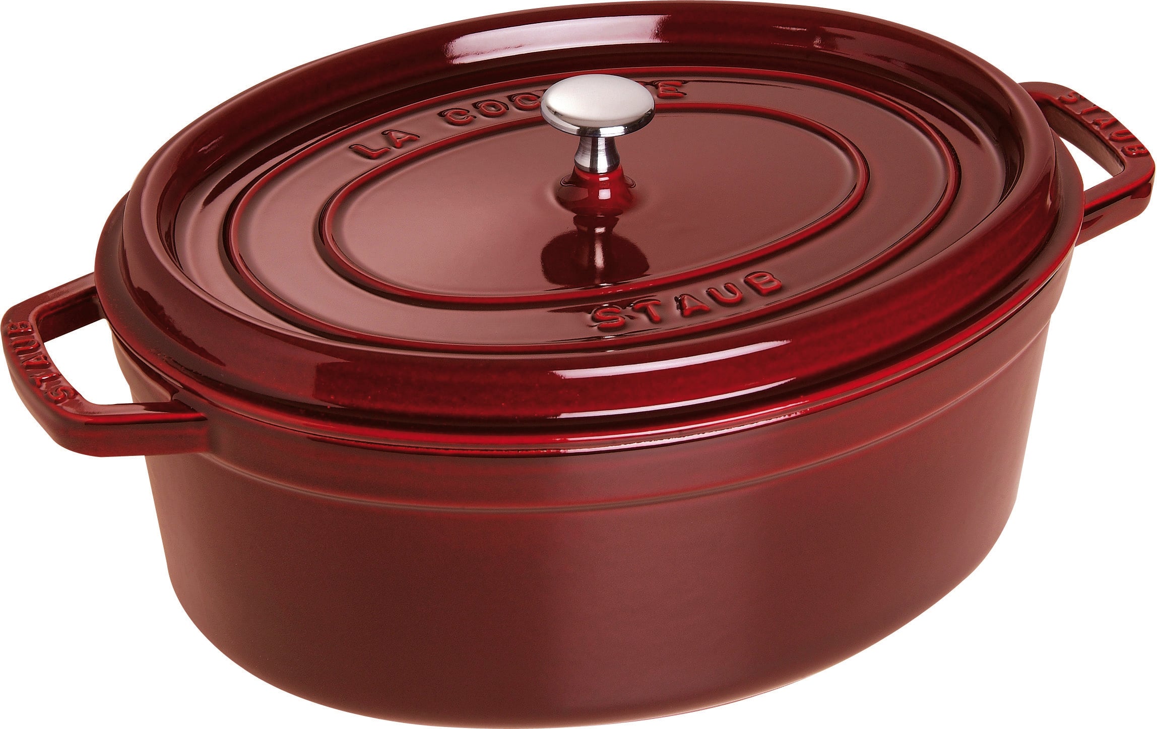 Garnek La Cocotte owalny 2 35 l grenadynowy żeliwny