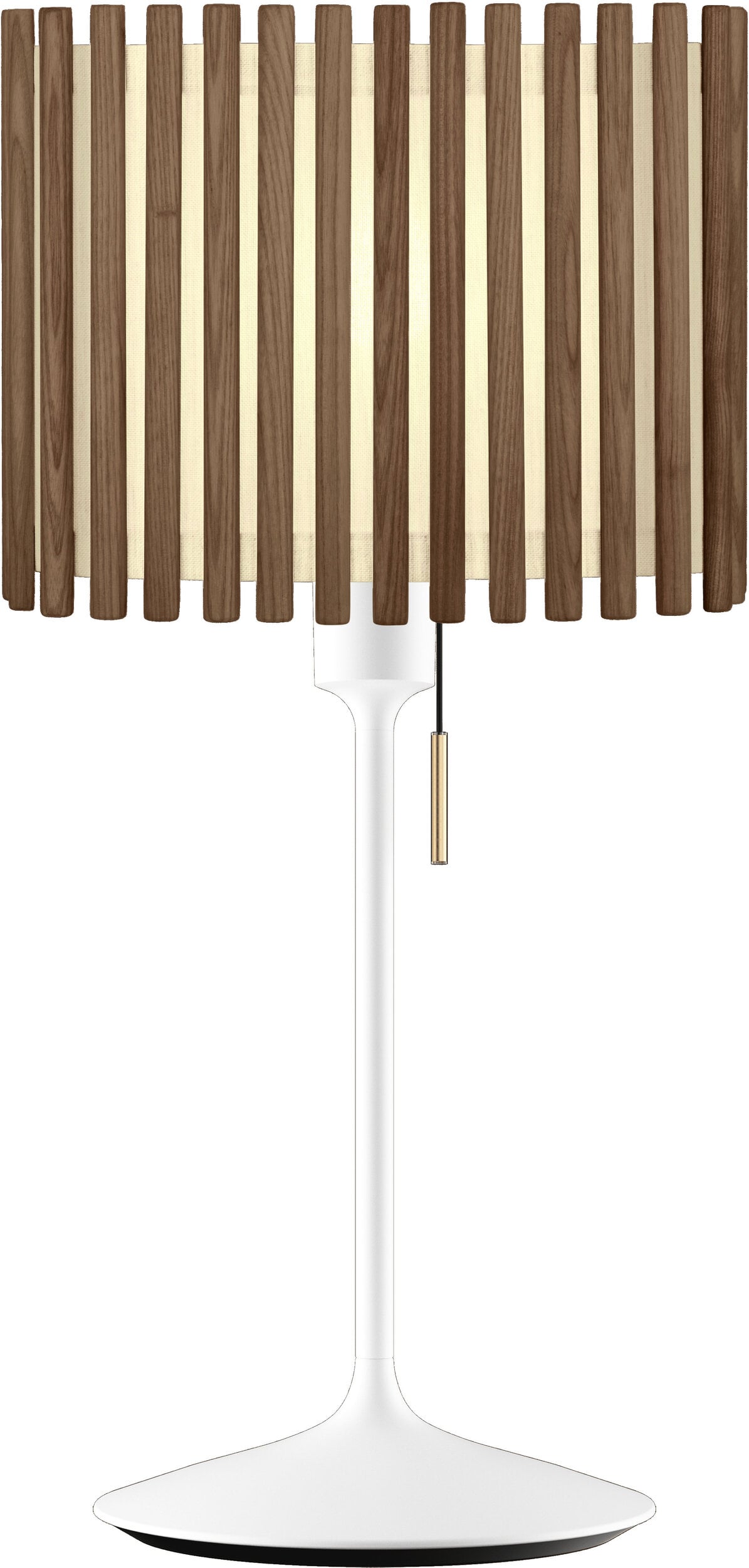 Lampa stołowa Komorebi kwadratowa 27 5 cm ciemny dąb z białą podstawą