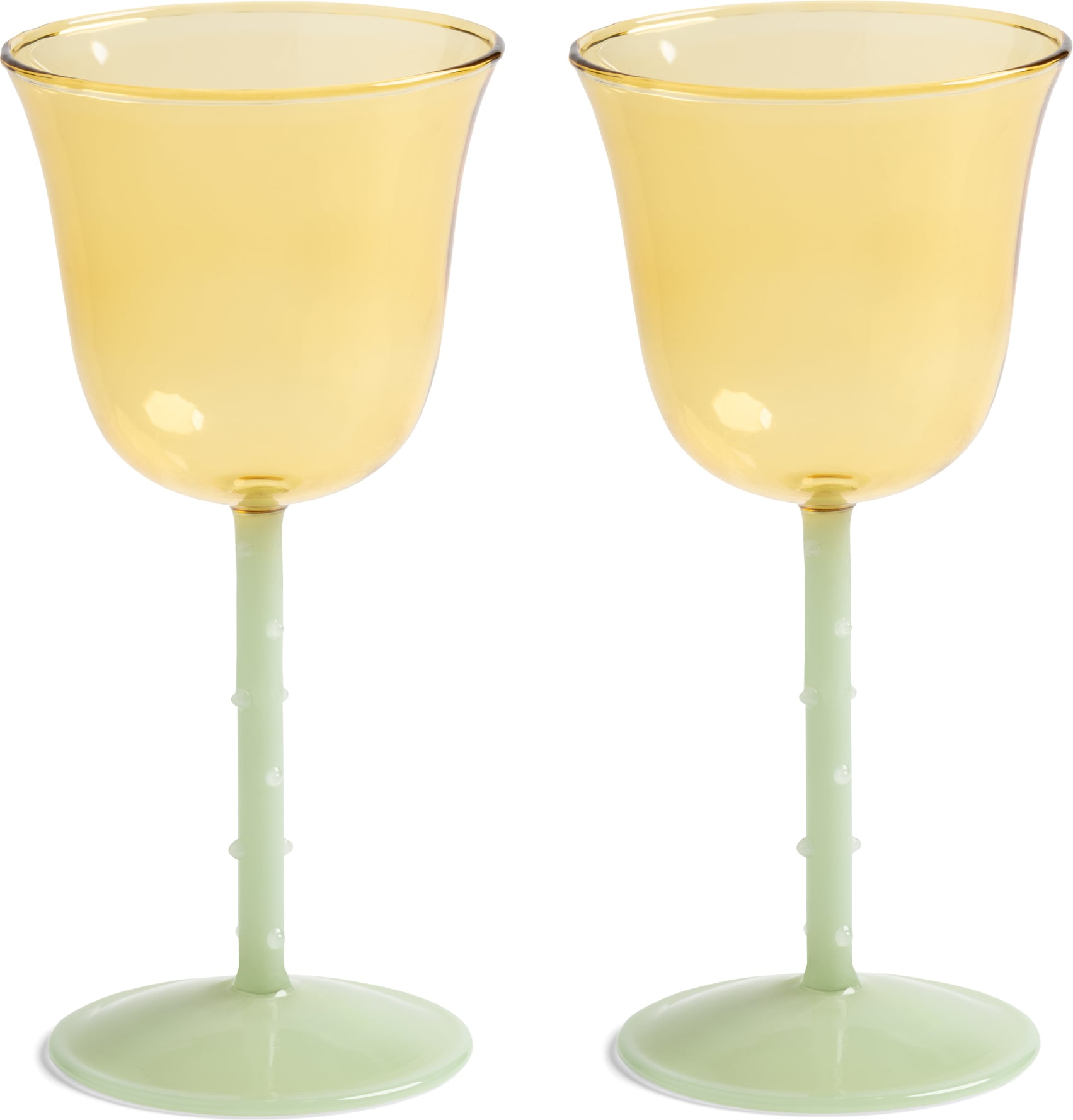 Kieliszki do wina Dot 180 ml żółte 2 szt.