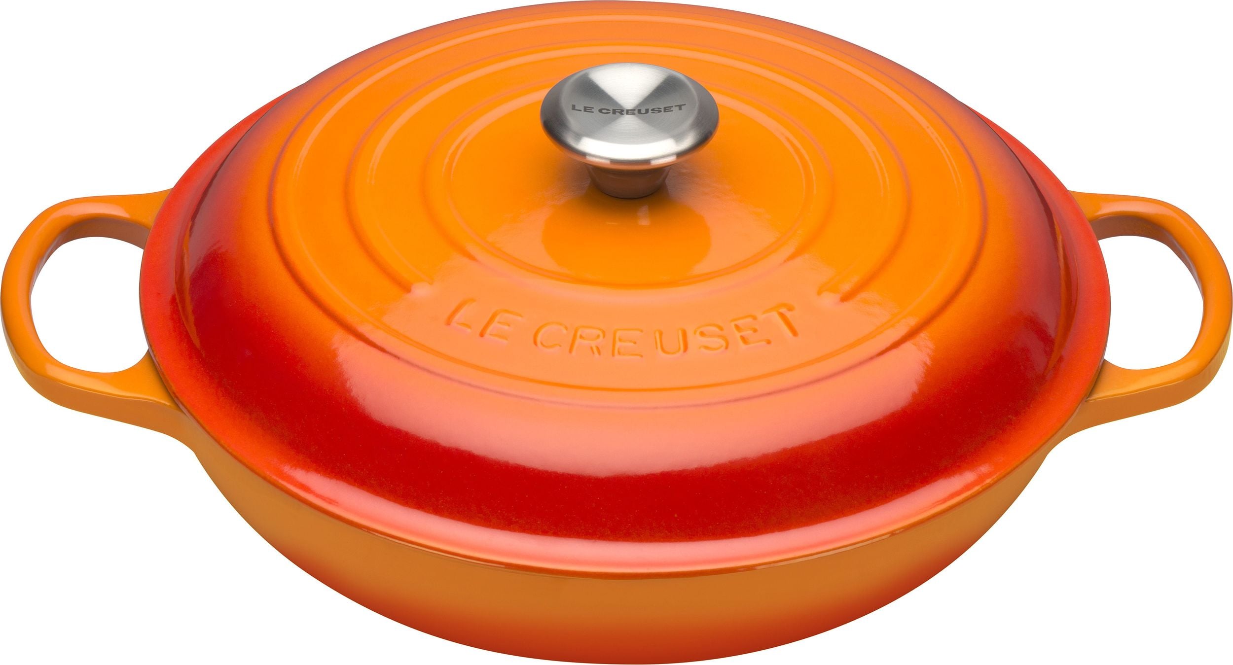 Garnek Gourmet Signature niski 30 cm płomienny pomarańcz